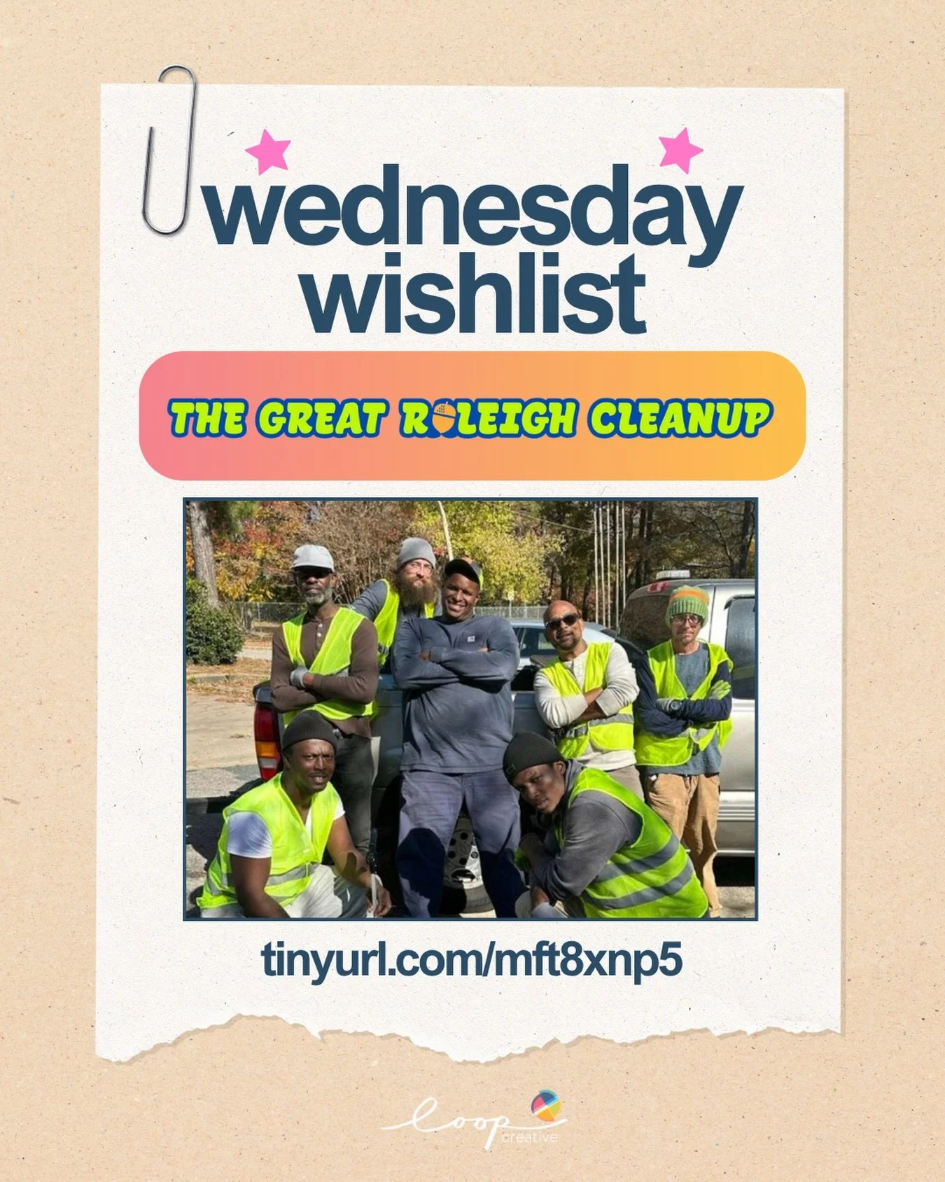 This #WishlistWednesday, we are spotlighting @raleighcleanup ! 

&ldquo;We are doing what we can to keep up with the litter issue in and around #Raleigh. Occasionally we break pickers or run out of bags and your help restocking is very much appreciat