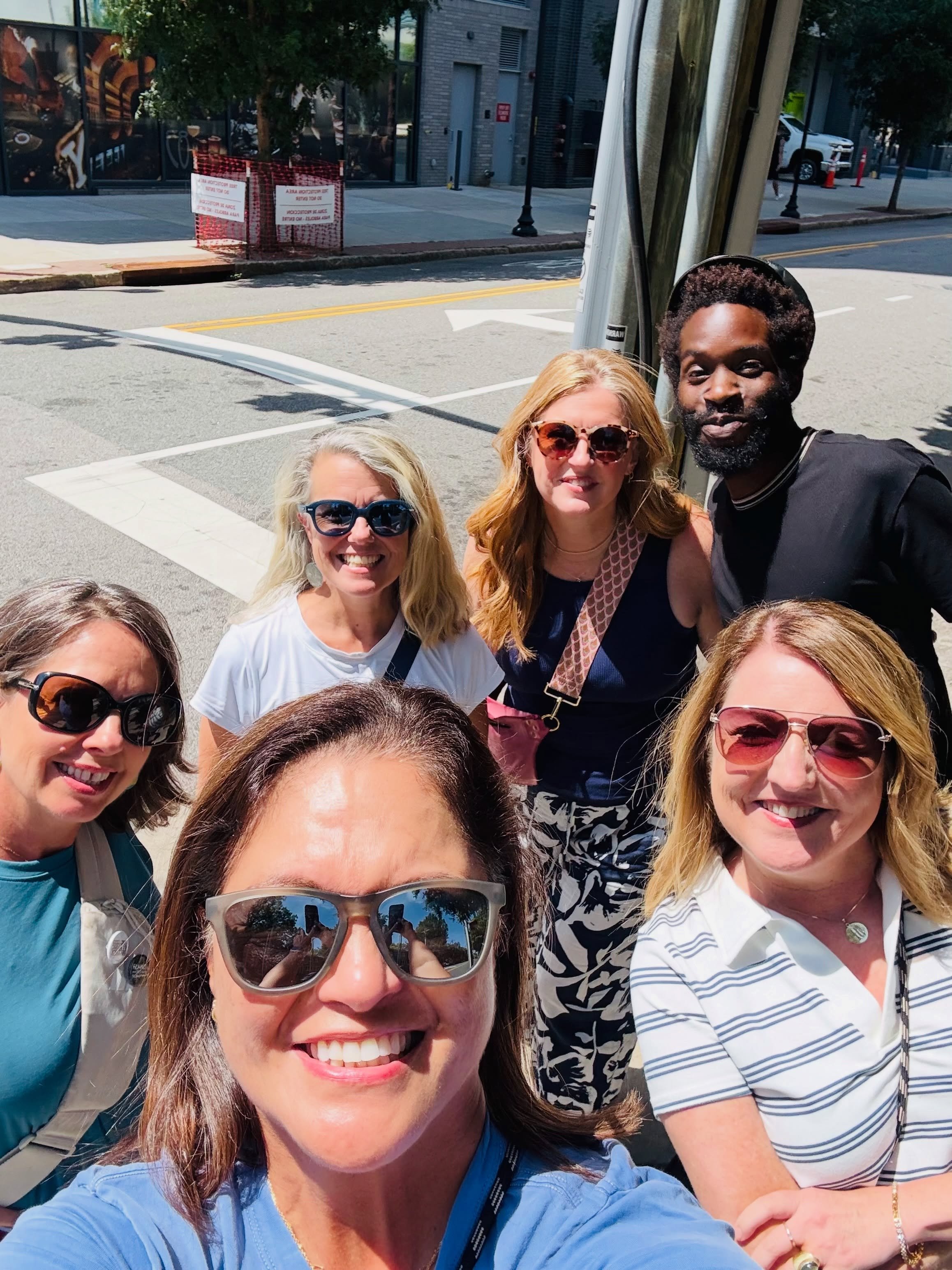 The Loop Creative team together in person today at our new downtown Raleigh office! We loved getting back together to work on projects, and exploring all the great places nearby! #mondaymotivation #loopstersinthewild #raleighnc