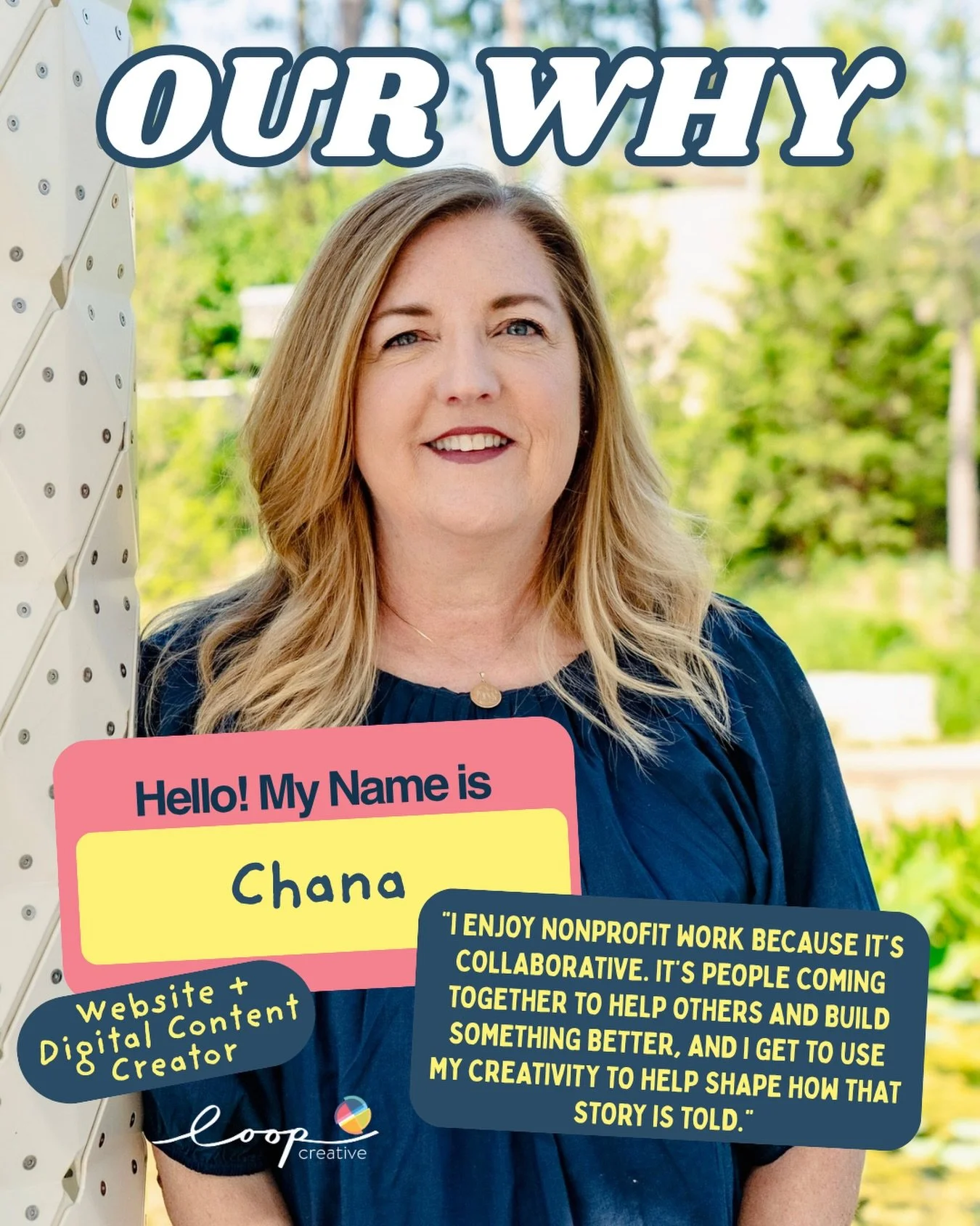 Chana is truly a Jill of all trades at Loop - web designer, content creator, social media expert, and, most importantly, the one keeping Loop&rsquo;s social media game strong! She brings creativity, energy, and personality to everything she does. Out
