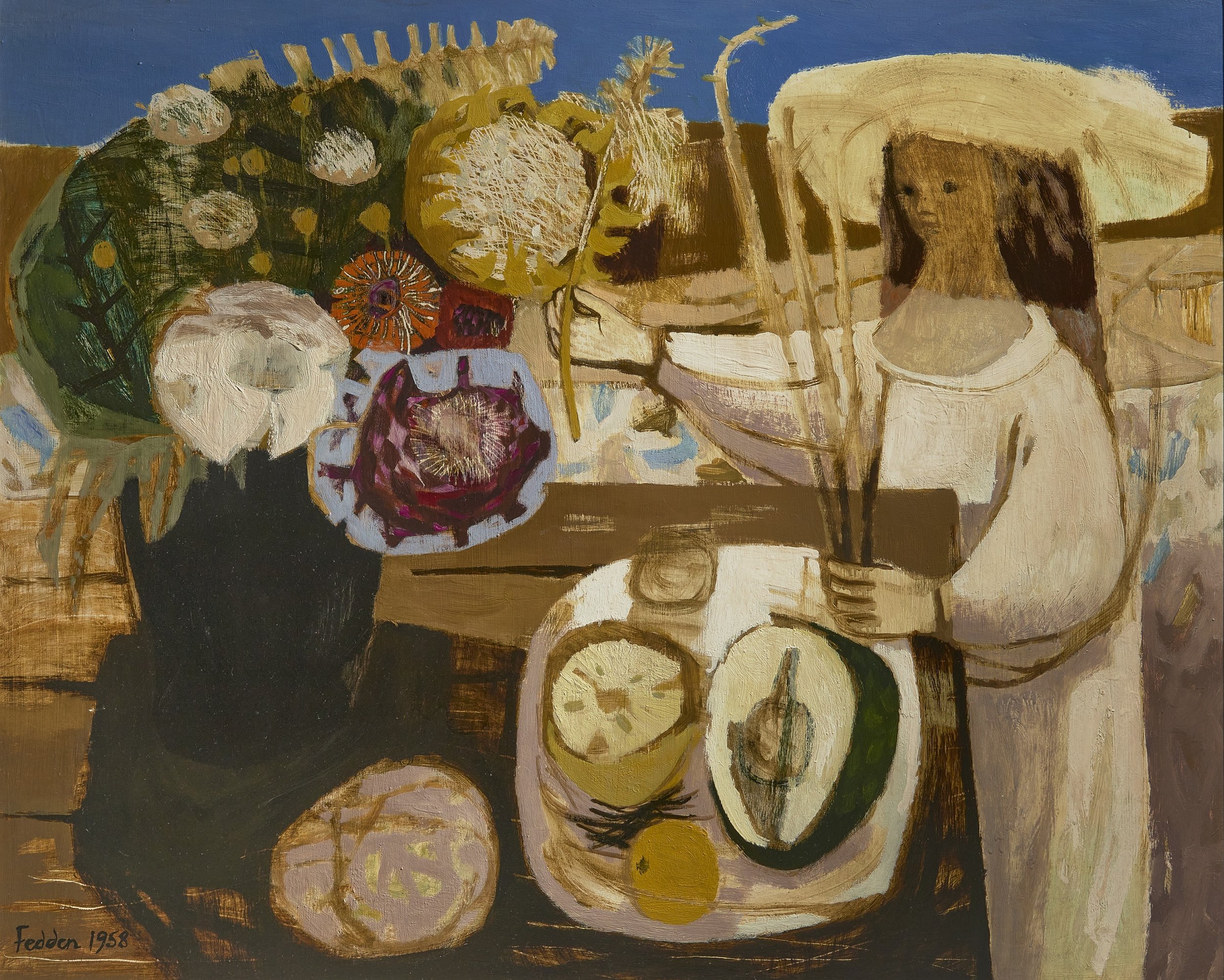 Mary Fedden (1915 - 2012), Summer, 1958. Oil on board. 97 x 121 cm