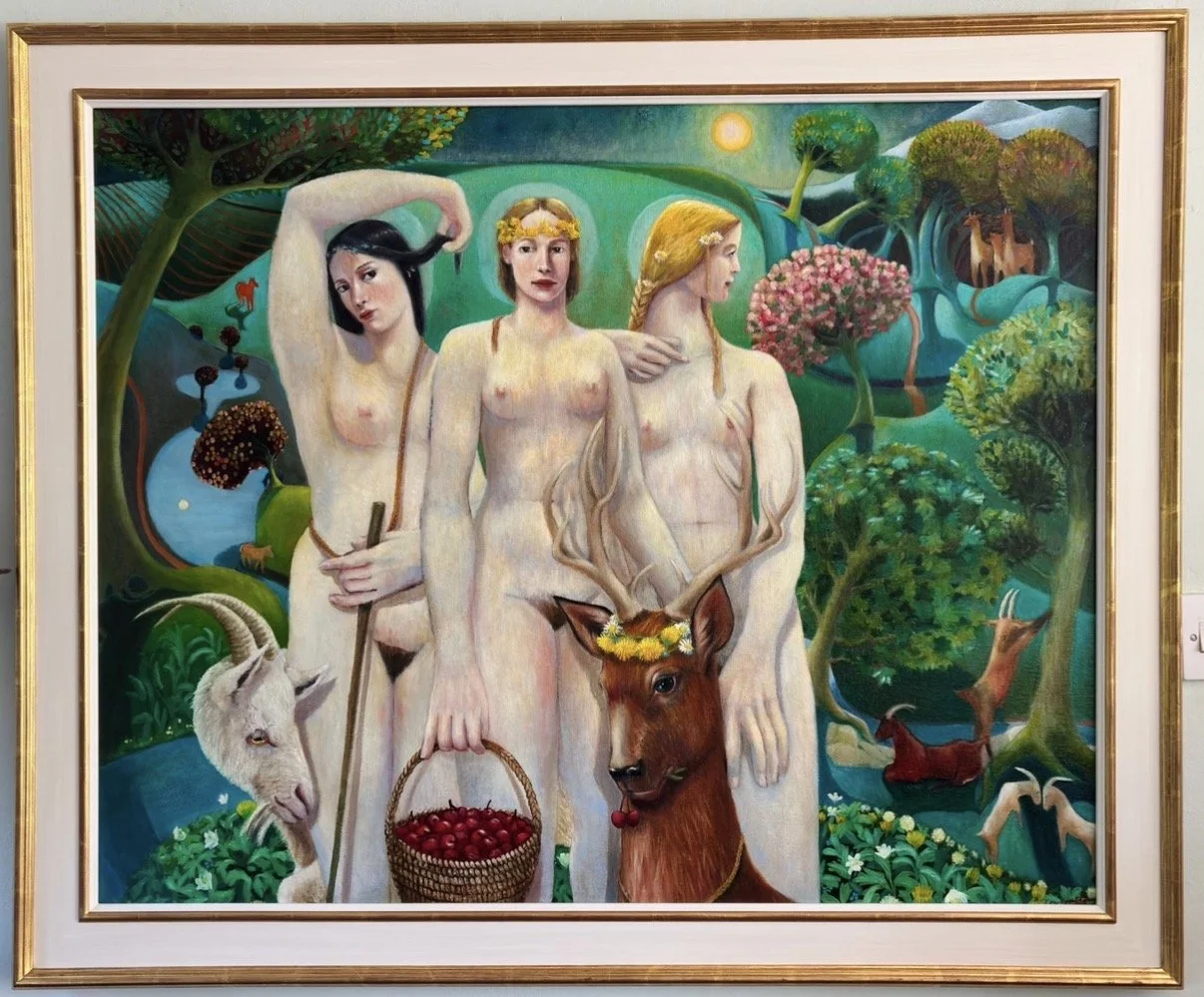 Sophie Crockett, The Cherry Thief. Oil on canvas, 80 x 100cm
