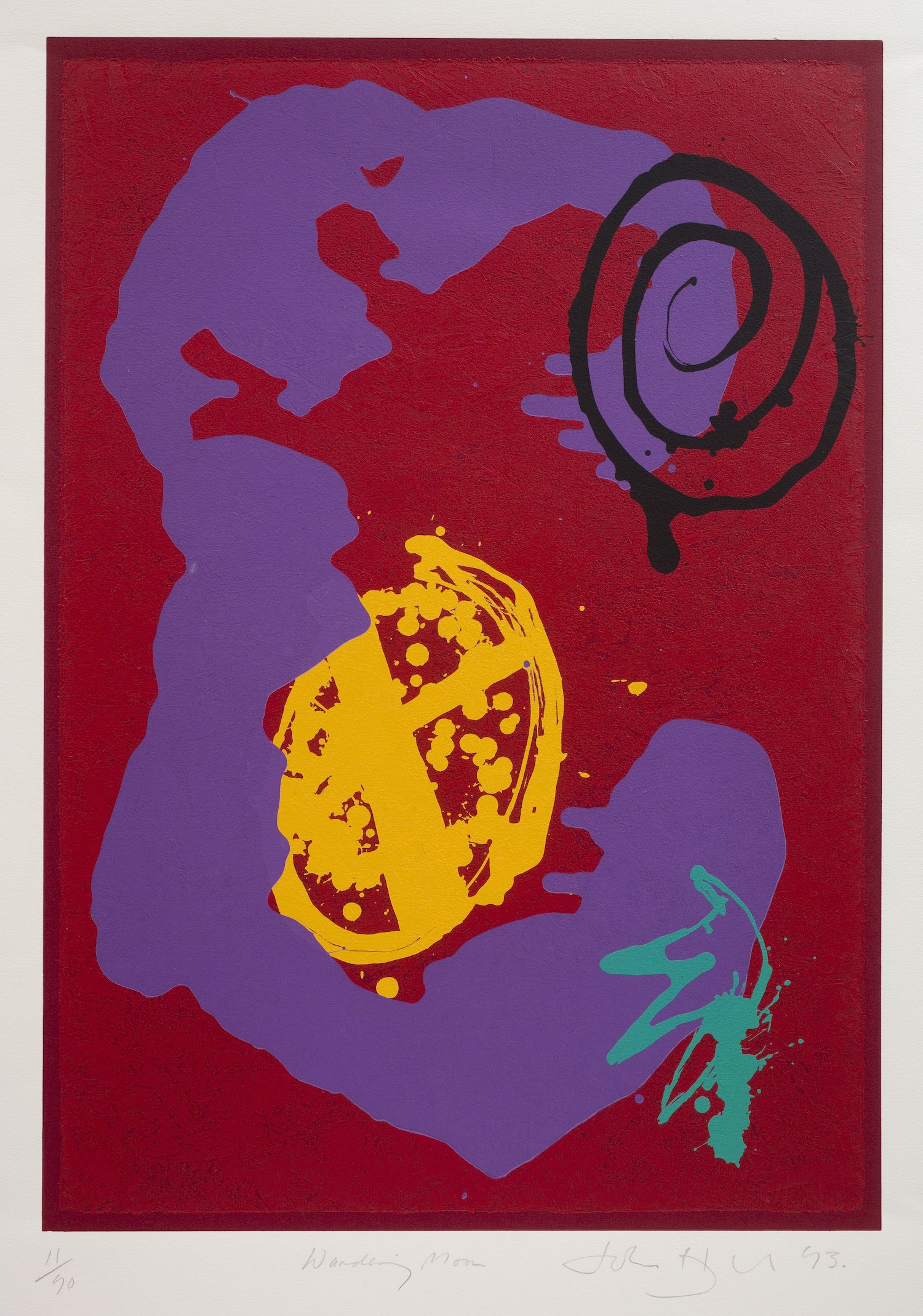 John Hoyland (1934 - 2011), Wandering Moon, 1993. Screenprint, 84.5 x 112cm. £1,800