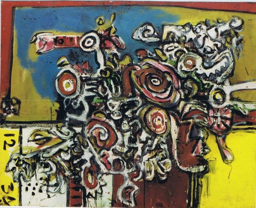 Alan Davie (1920-2014), Shellfish Elements, 1958. Oil on board, 122 x 152.5 cm