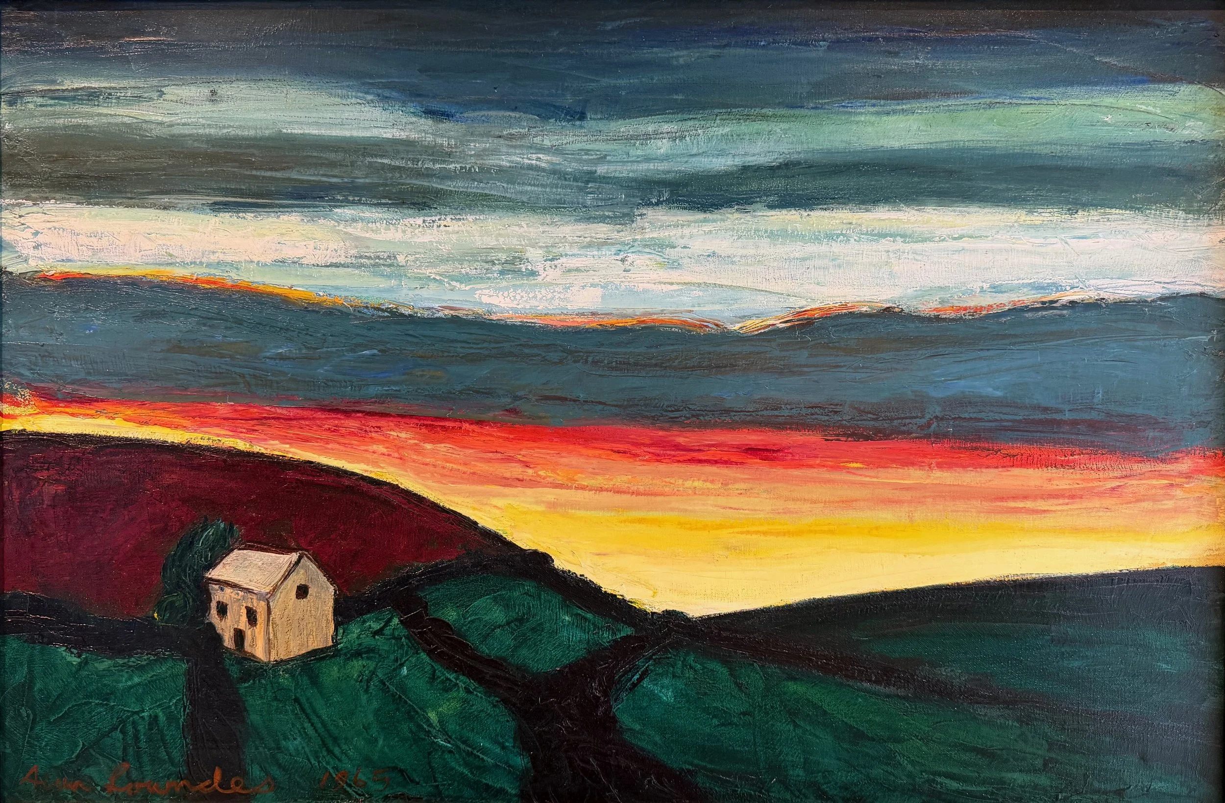 Alan Lowndes (1921–1978), A Watery Sunset, signed and dated 1965. Oil on canvas, 61 x 91.5cm