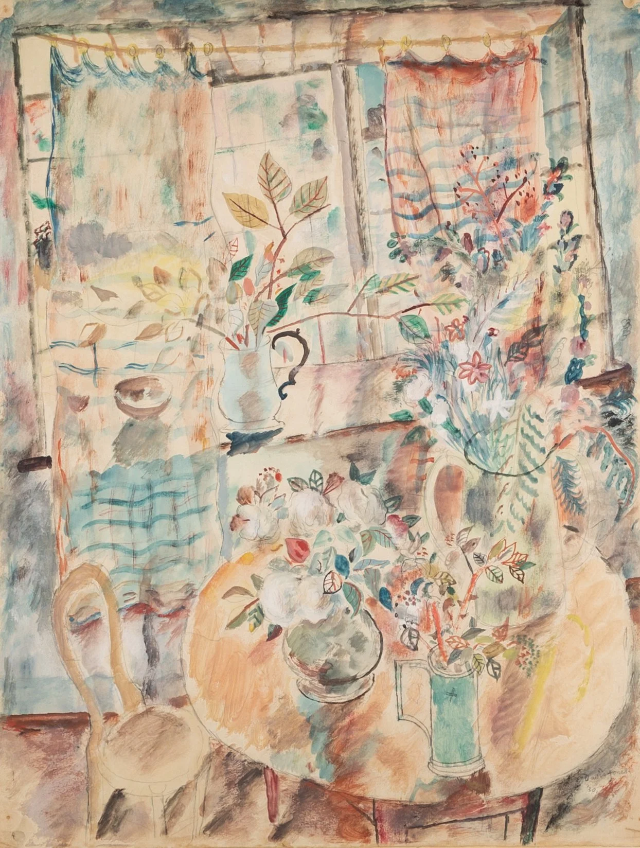 David Jones, Mehefin, 1930. Watercolour and pencil, 64.5 x 49 cm