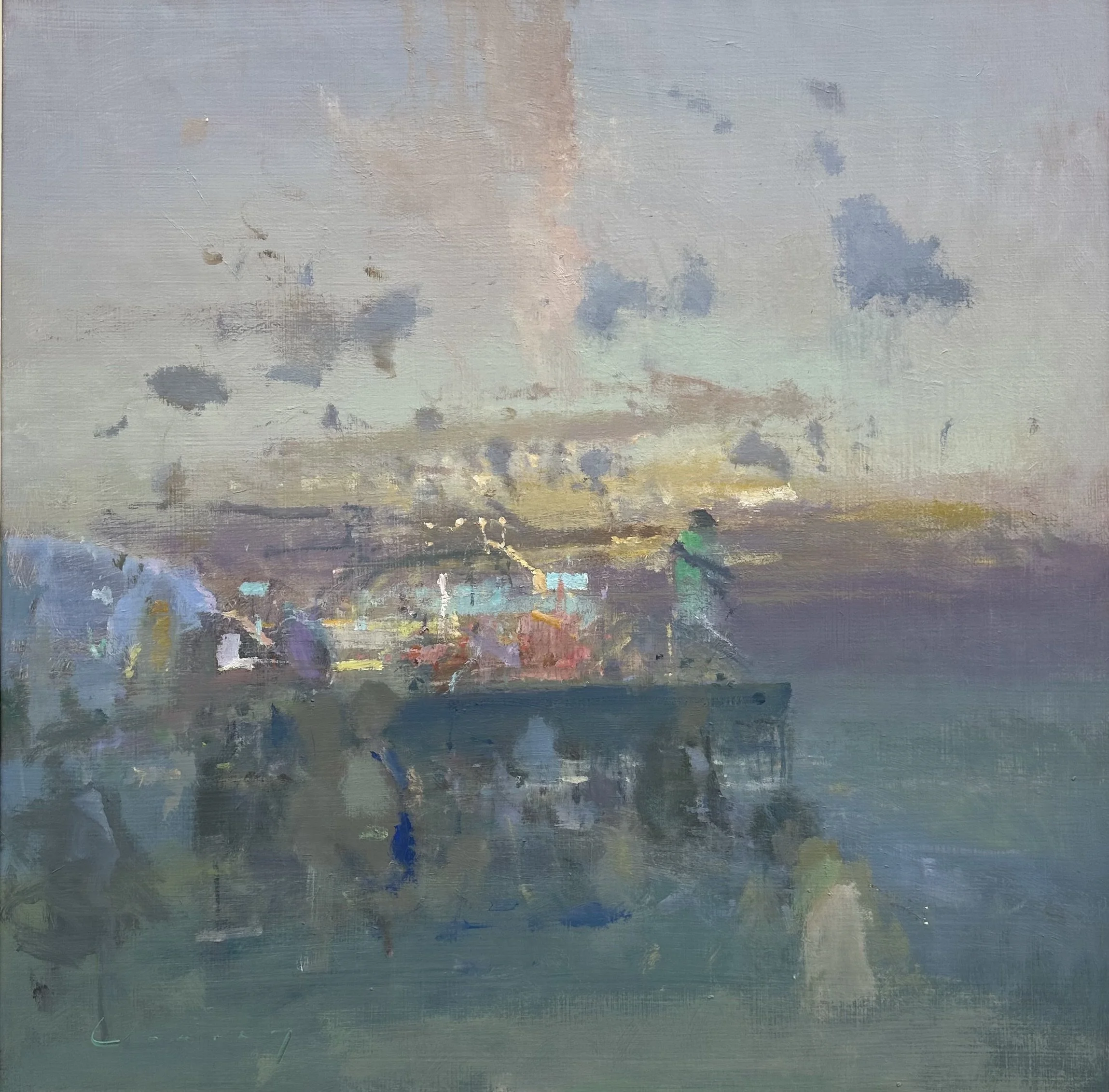 Fred Cuming RA (1930 - 2022), Brighton Pier, 2004. Oil on board, 76 x 76cm