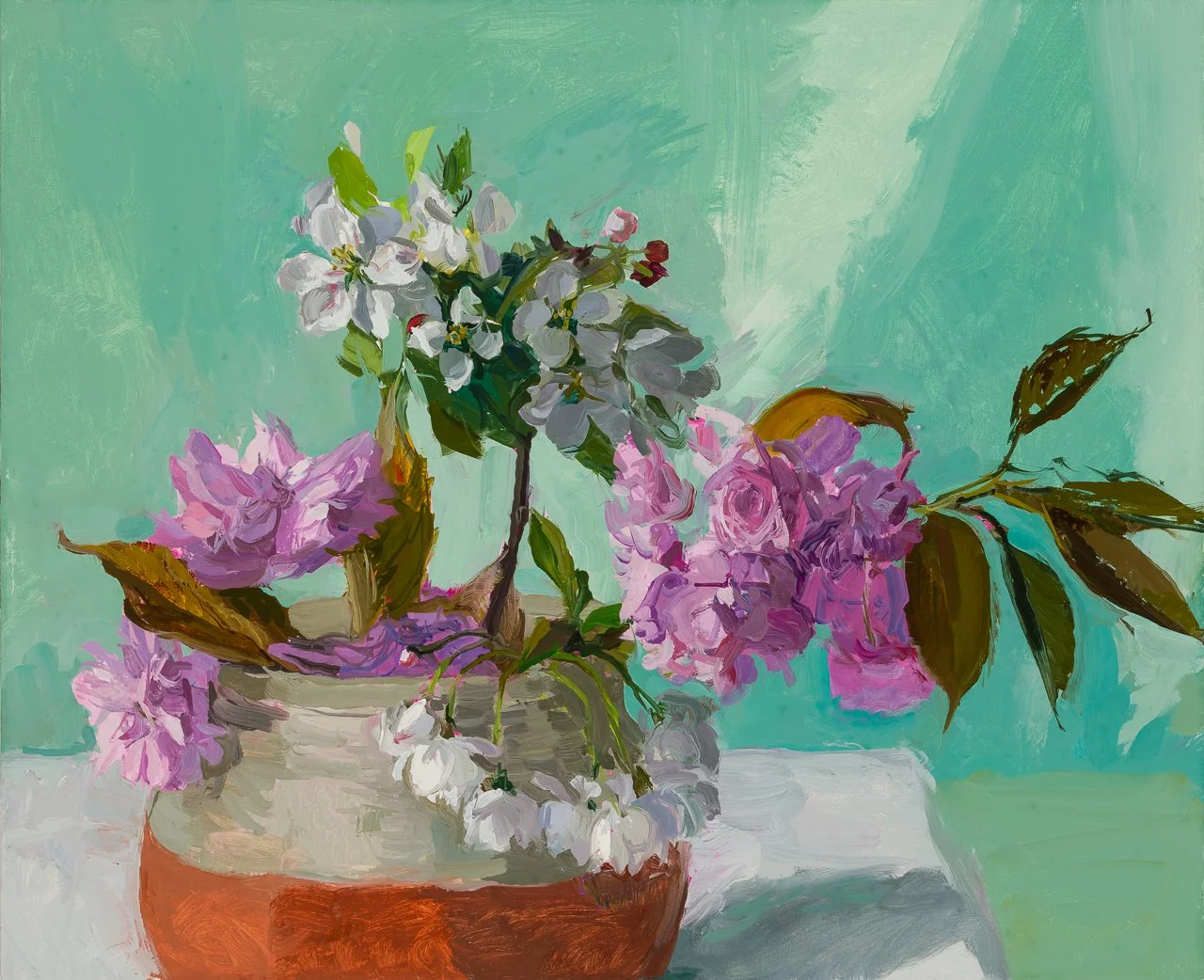Laura Smith, They Glide, 2025,. Oil on linen, 45.7 x 55.9cm. £3500