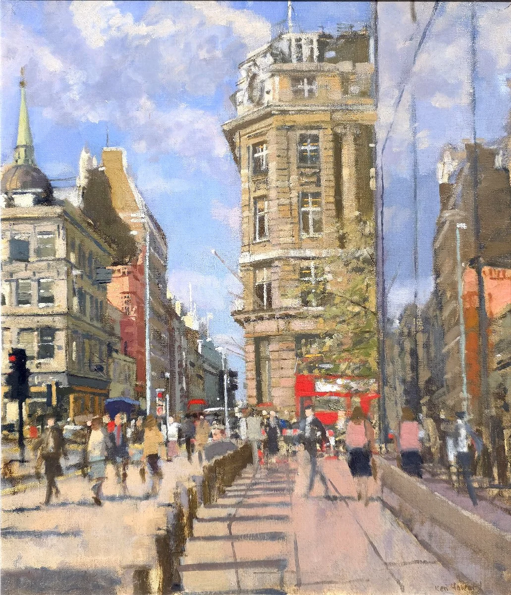 Ken Howard (1932 - 2022), Cornhill London. Oil on canvas, 61 x 51 cm. £14,950