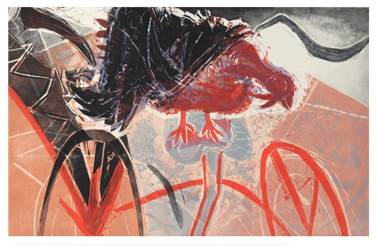 Michael Rothenstein (1908 - 1993), Turkey and Farm Machine, 1959. Linocut, Edition 20, 563 x 865mm, £2,200