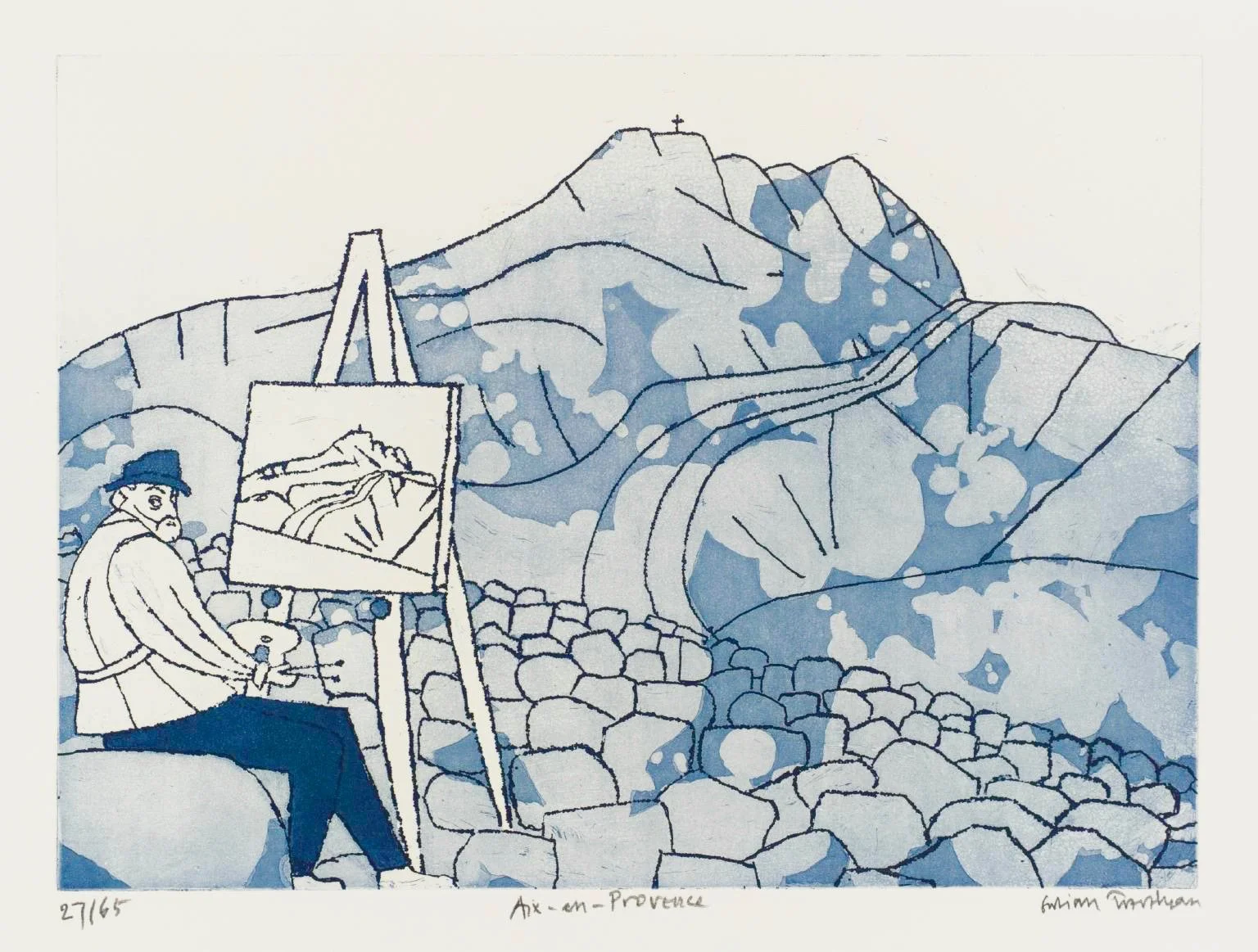 Julian Trevelyan (1910 - 1988), Aix En Provence, 1971. Etching and Aquatint, Edition 65, 350 x 479mm. £1250