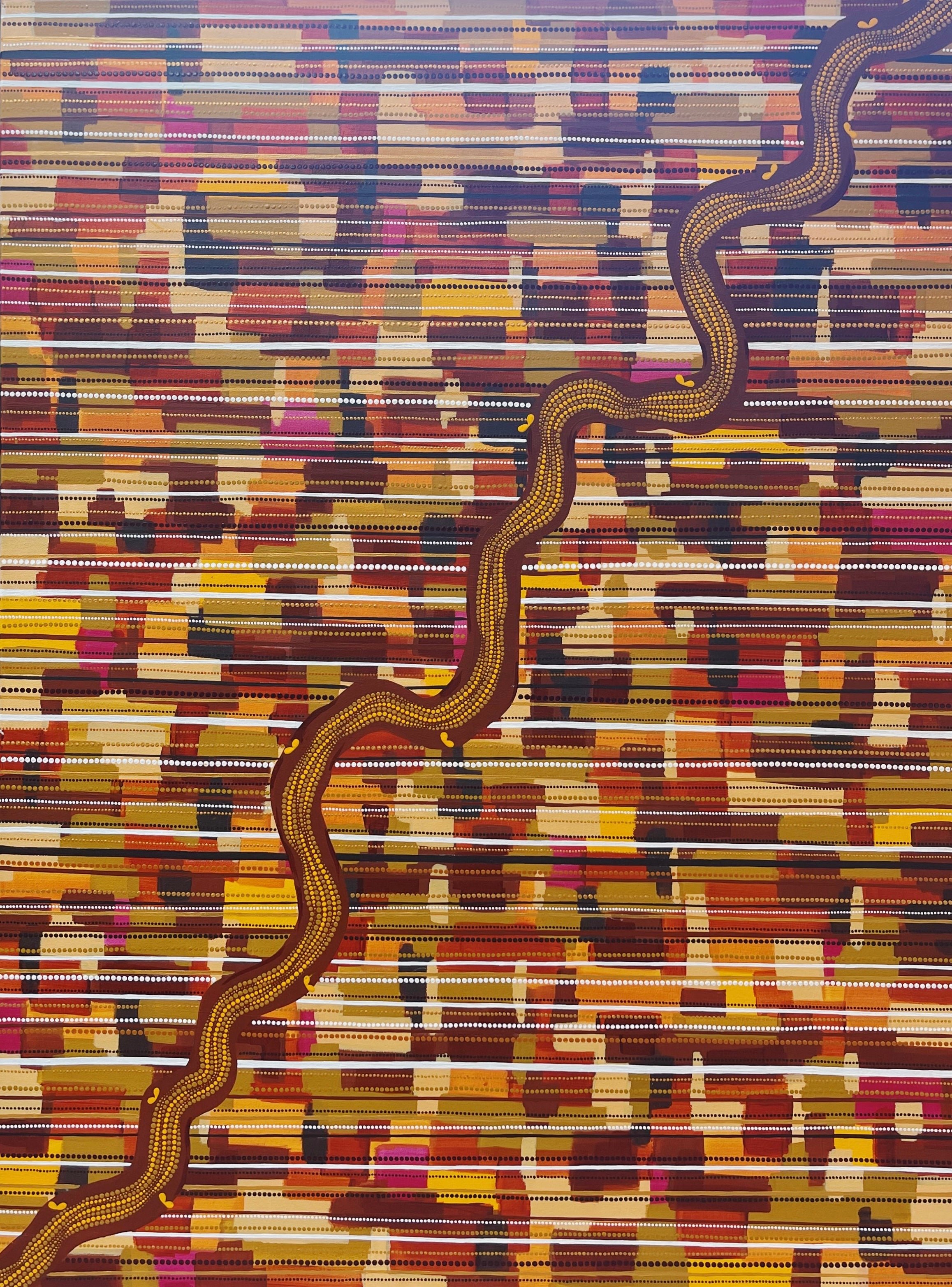 Jasmine Coe, Earth with Honeybees, 2026, 122 x 91cm