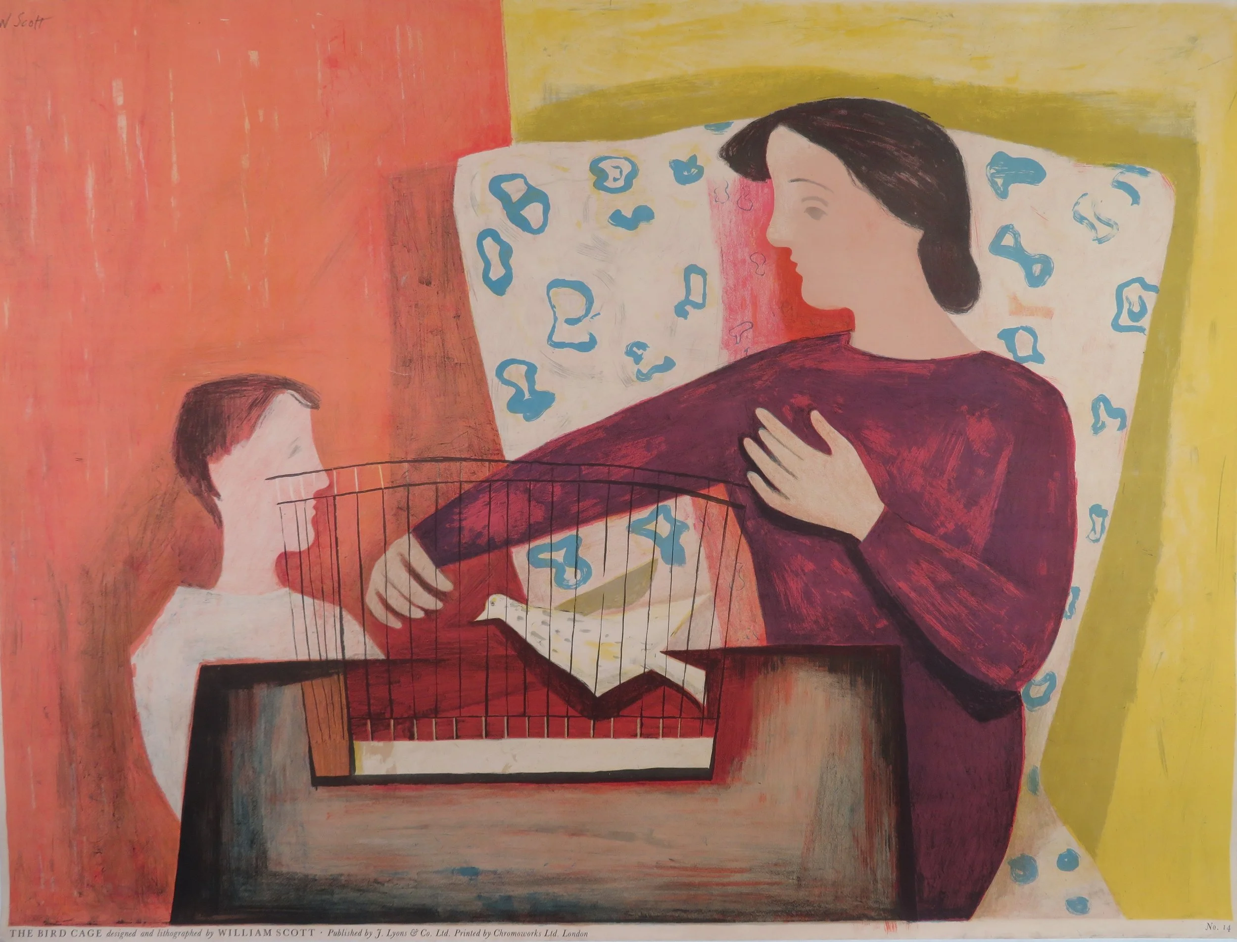 William Scott (1913 - 1989), The Birdcage, 1947. Lithograph, 74 x 99cm. £2,800