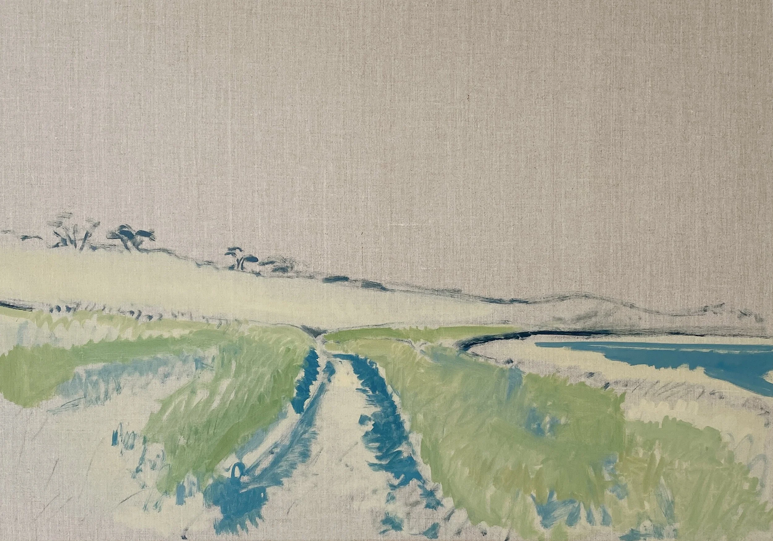 Eleanor Dorrien-Smith, The Space In This Place, Tresco, Isles of Scilly, 2025. Oil on linen canvas in Artist's Frame, 70 x 100 cm. £2,250