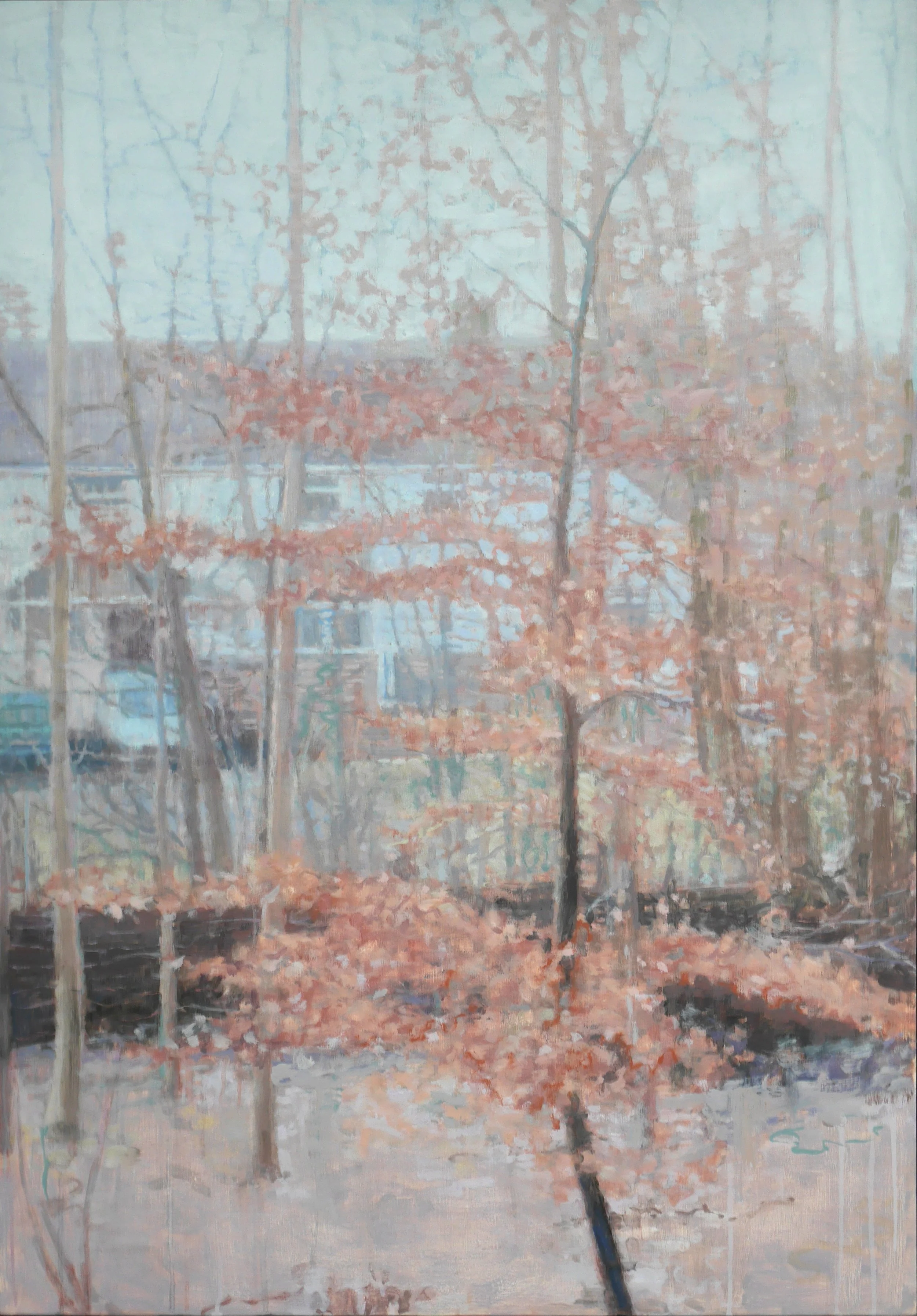Kate Sherman, View Through Trees, 2024.
Oil on panel, 100 x 70cm  