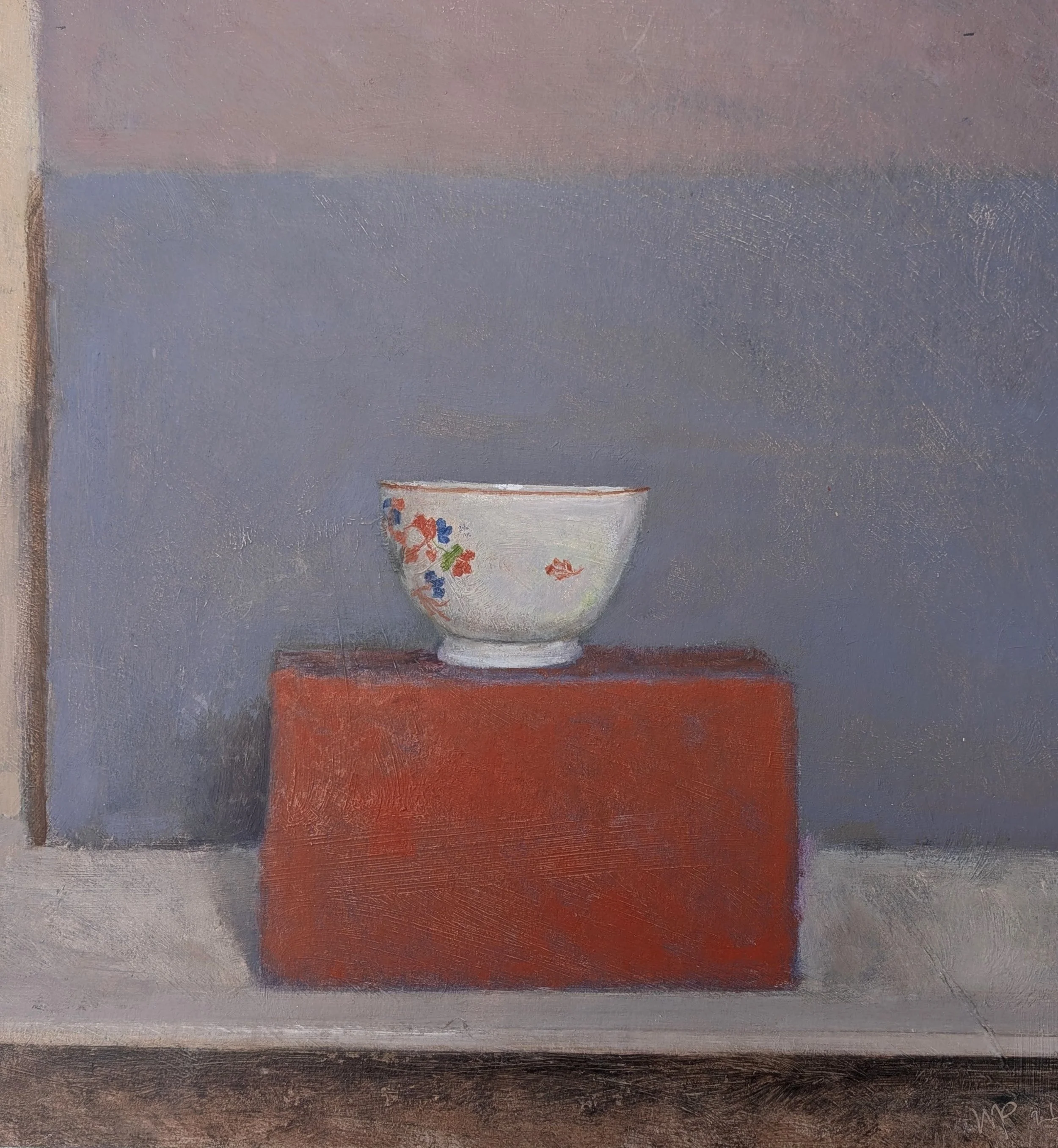 William Packer (b.1940), Tea Bowl, 2026. Oil on board, 28 x 25cm