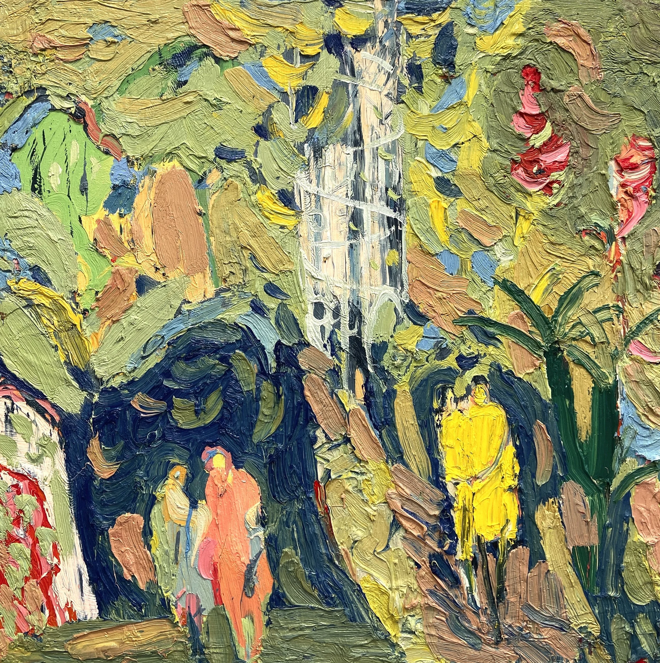 Paul Wadsworth, Kew in Bloom, 2026. Oil on canvas, 75 x 75 cm. £3,450
