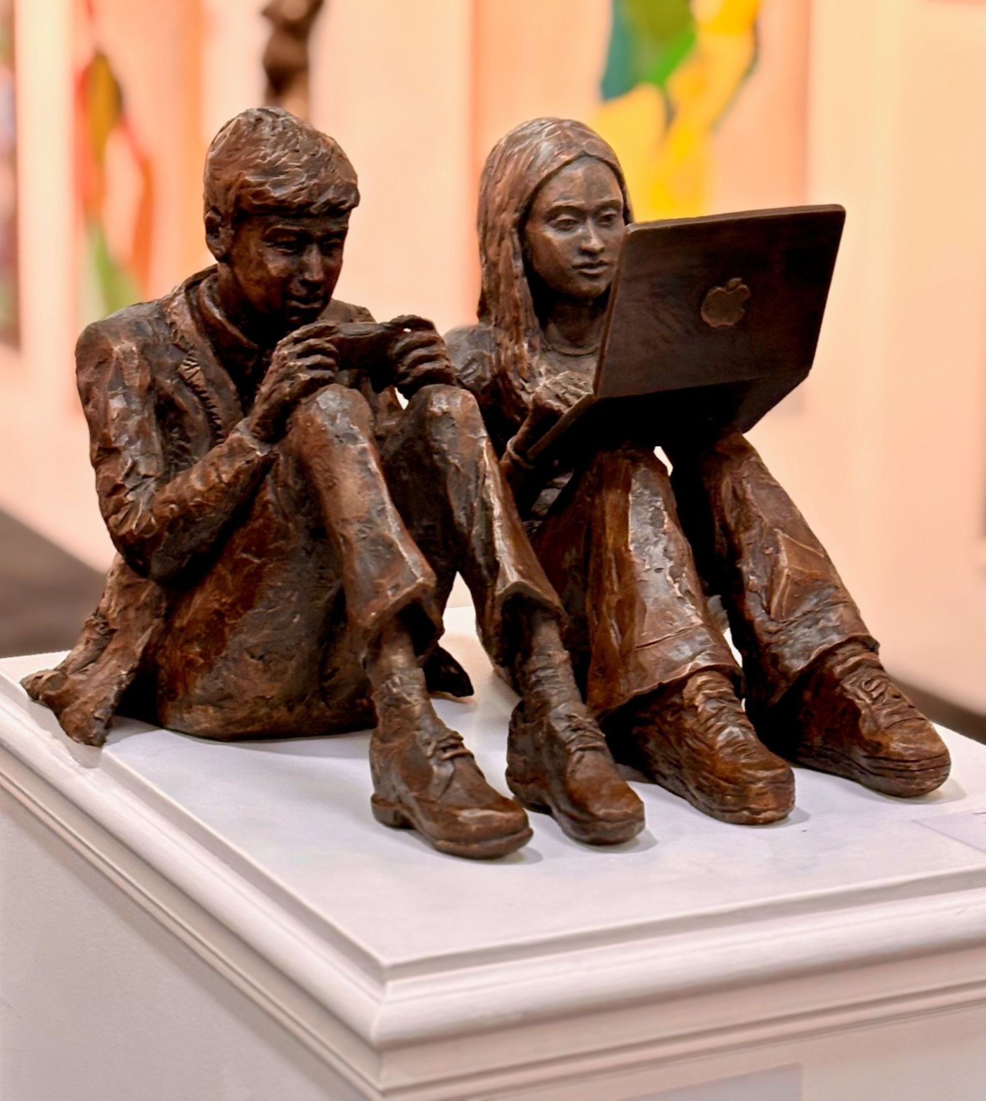 Gillian Brett, 1963, Life Online, 2026. Cold-cast bronze, 32 × 50 × 38 cm. £5,900