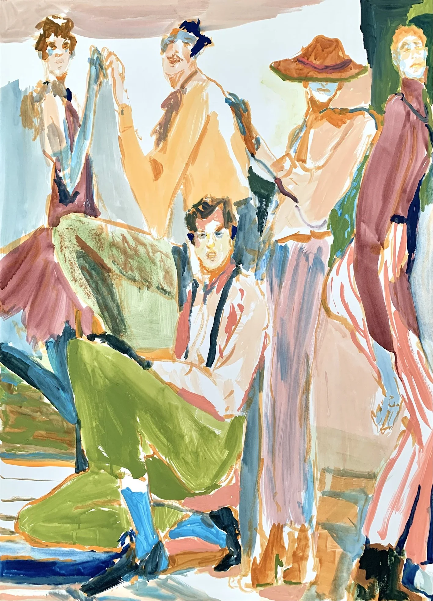 Michael Taylor, Change of tune. Gouache on paper, 95 x 70cm