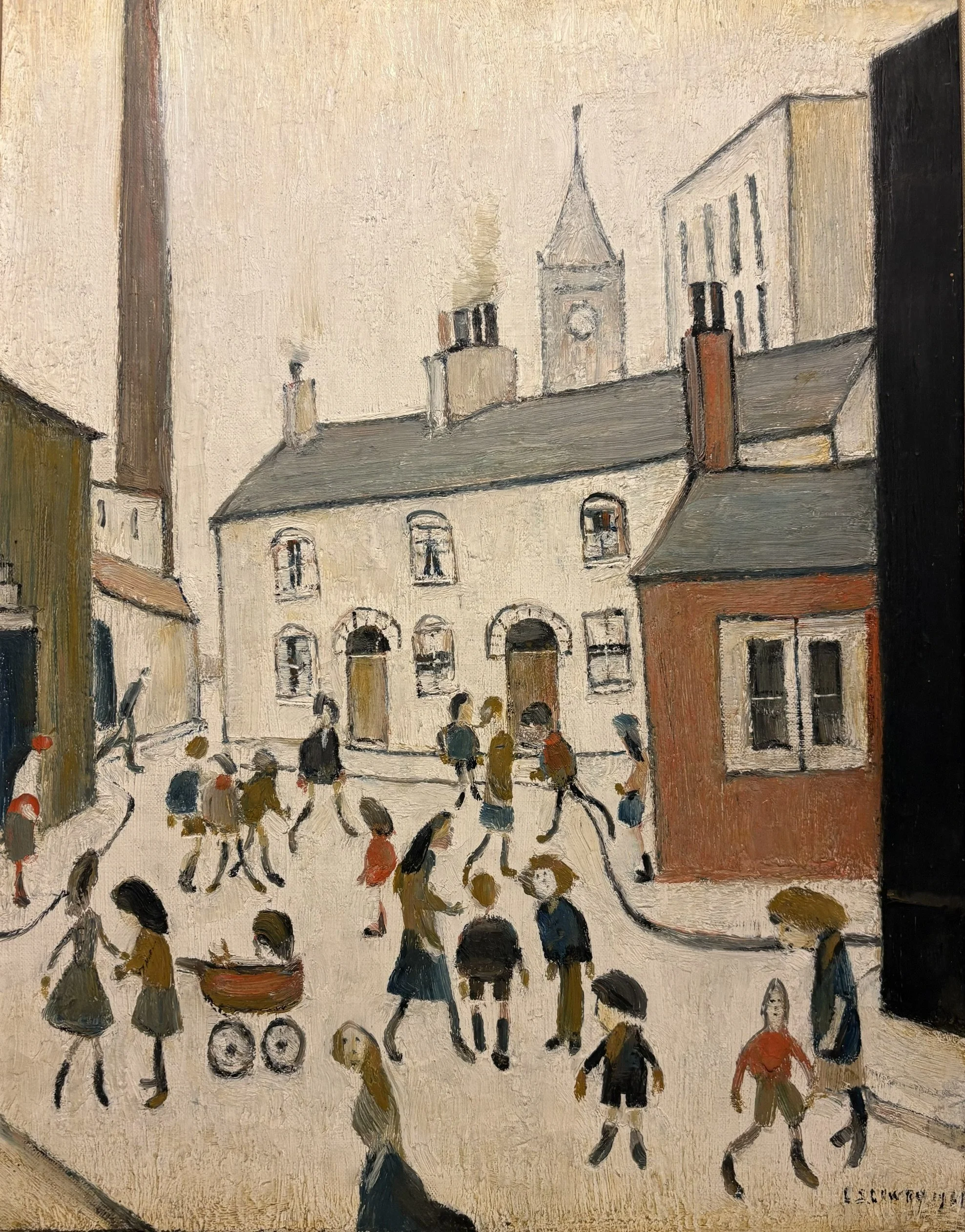 L. S. Lowry RA (1887-1976), ‘Street Scene’ 1961
Oil on canvas, 46 x 36cm. Signed and dated lower right