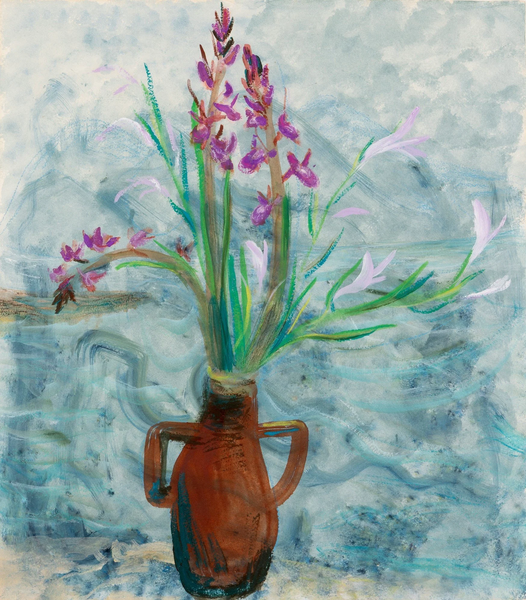 
Winifred Nicholson (1893 - 1981), Aesculus Orchid, 1966. Gouache on paper, 57.5 x 49.5 cm