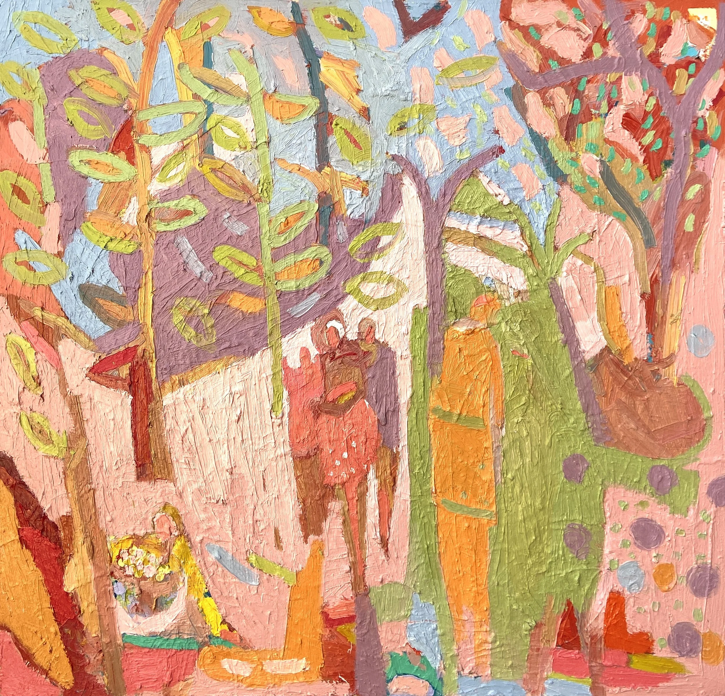 Paul Wadsworth, Sandal Wood Forest, 2024. Oil on canvas, 140 x 140 cm. £6,400
