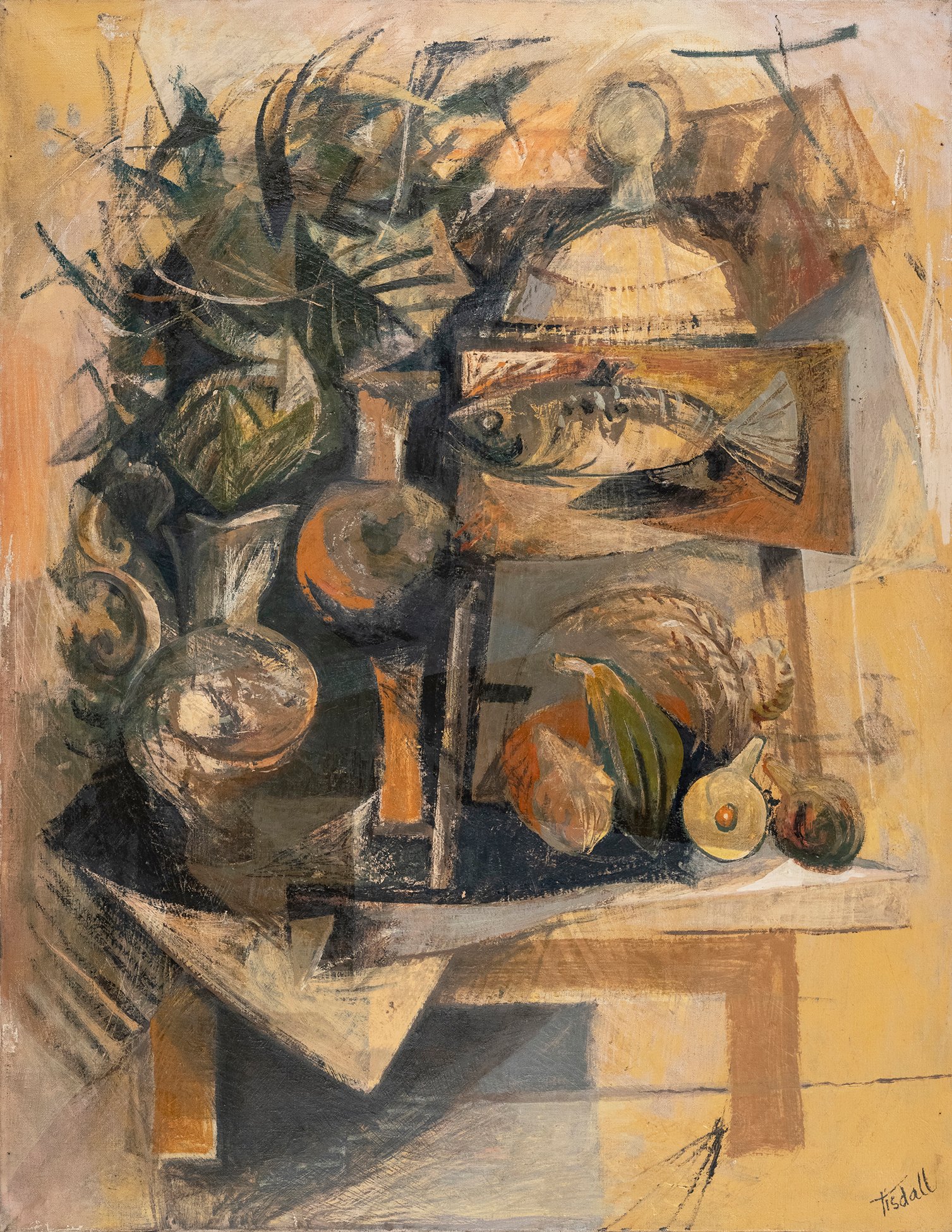 Hans Tisdall (1910-1977), Still Life, 1940s. Oil on canvas, signed, 36 x 28 inches