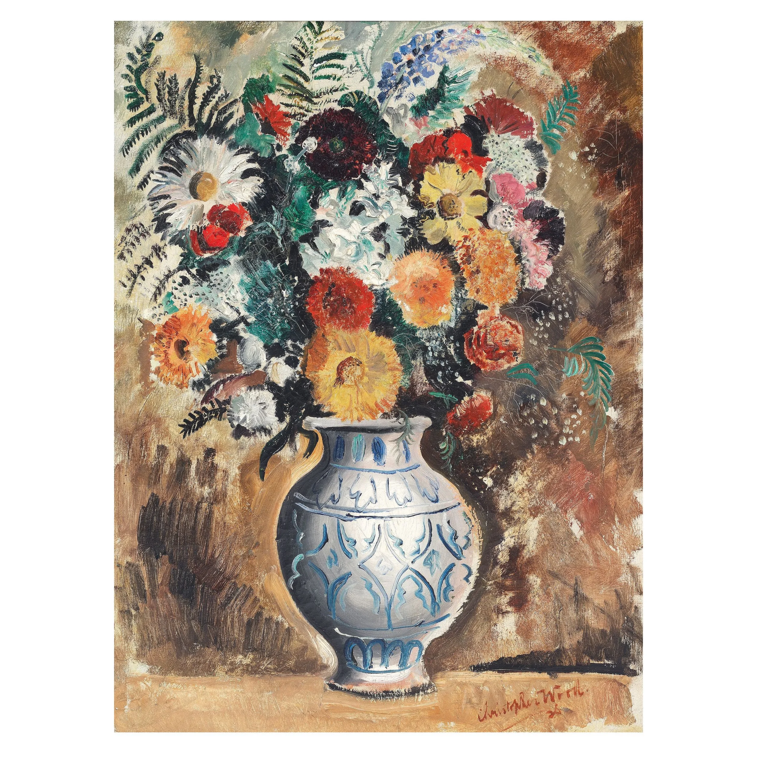 Christopher Wood, Flowers in a Pot, 1925. Oil on canvas, 61 x 46cm