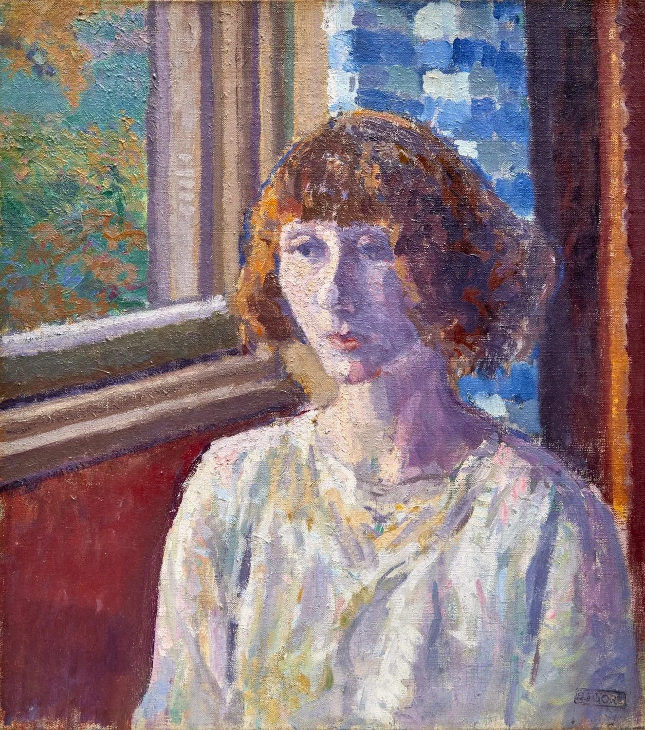 Spencer Gore (1878-1914), Portrait of the Artist’s Wife, Mornington Crescent, 1911. Oil on canvas, 52 x 46cm