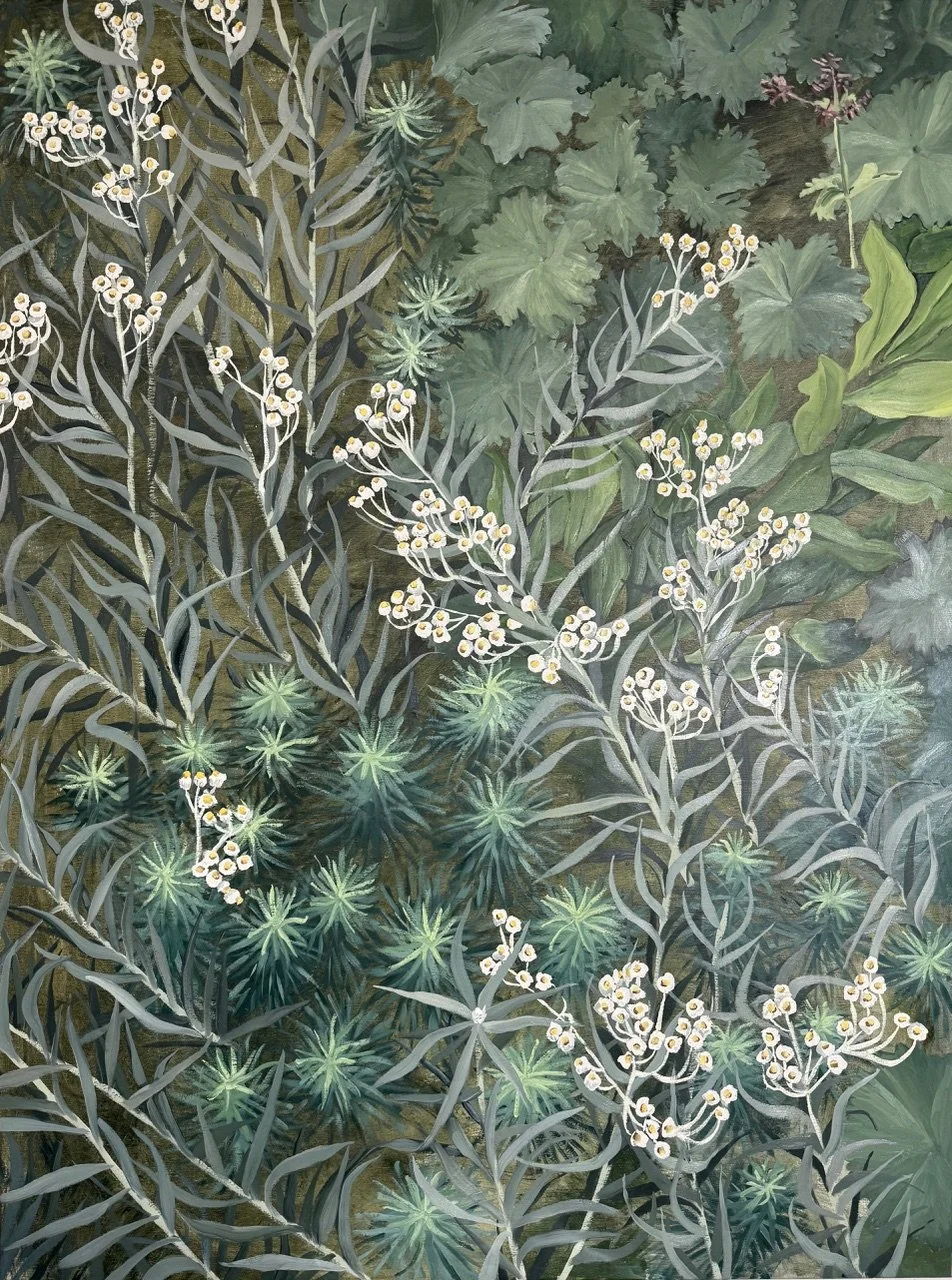 Endellion Lycett Green, Western Pearly, Everlasting. Oil on linen, 122 x 92 cm