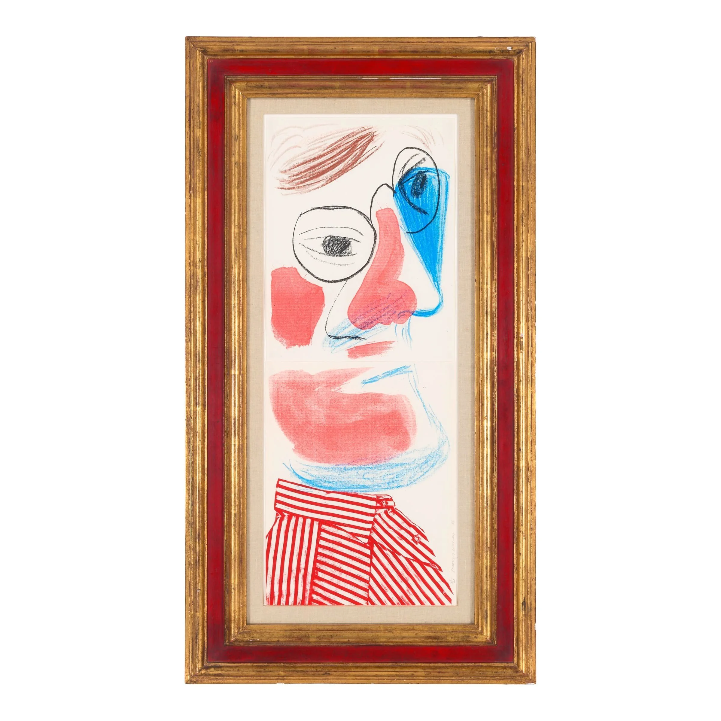David Hockney (1937 - 2026), Self Portrait, July 1986, 1986. Handmade print in colours executed on a colour copier machine, on two sheets of Arches Text paper, 27.6 x 21.3 cm