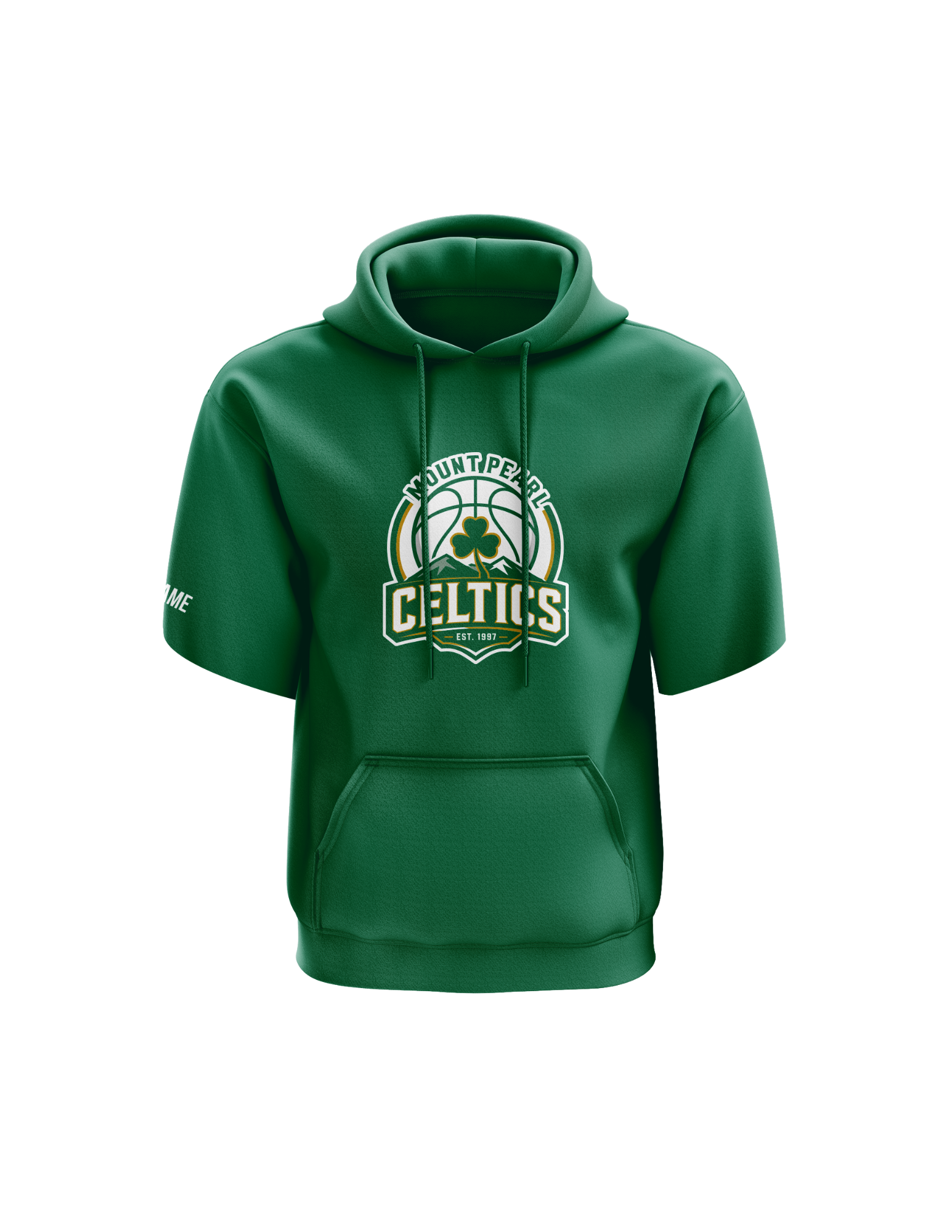 Short sleeve fleece hoodie in Grey or Green or Anthracite!