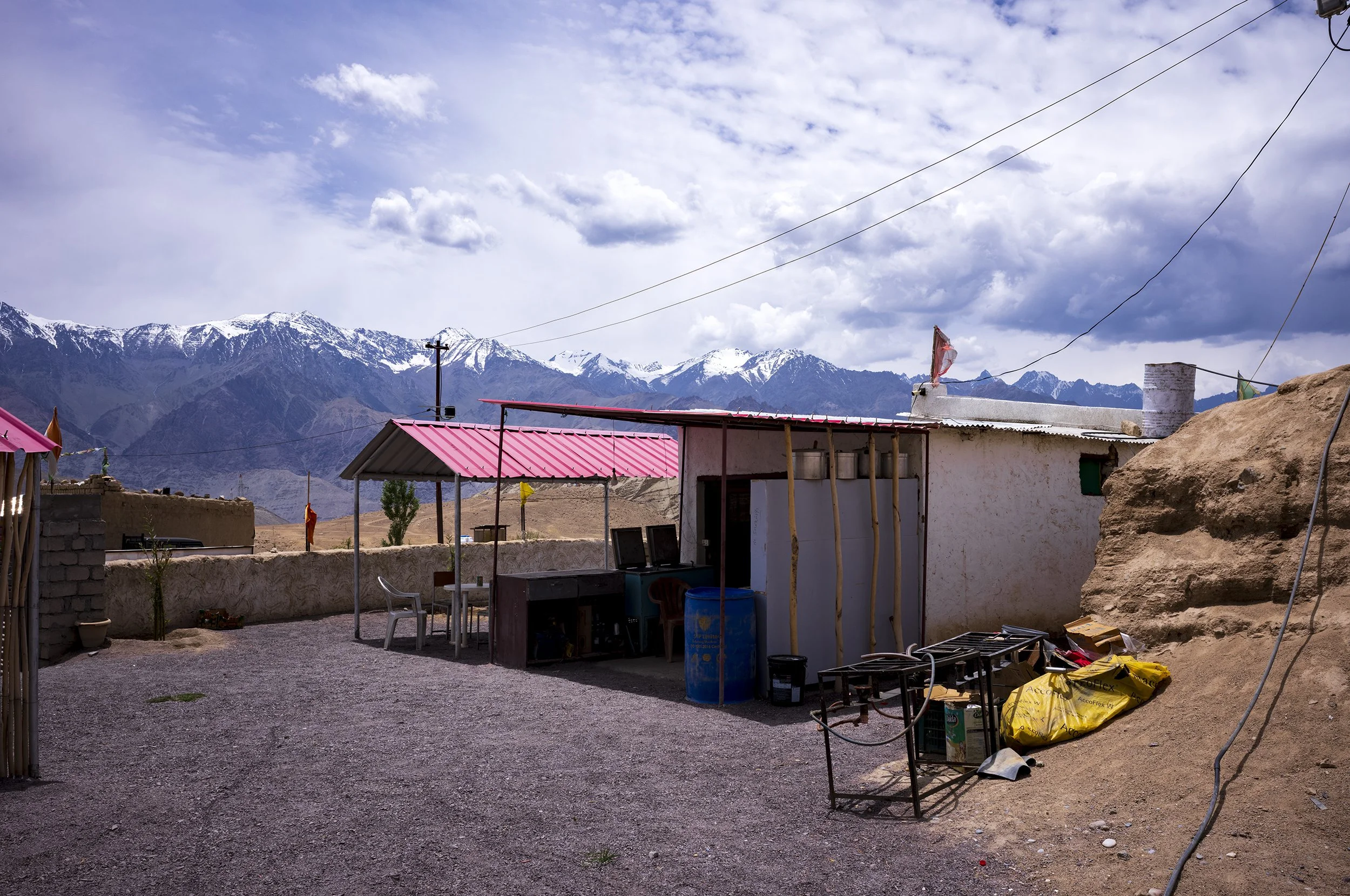 Mountain View Restaurant, overlooking Ladakh Range