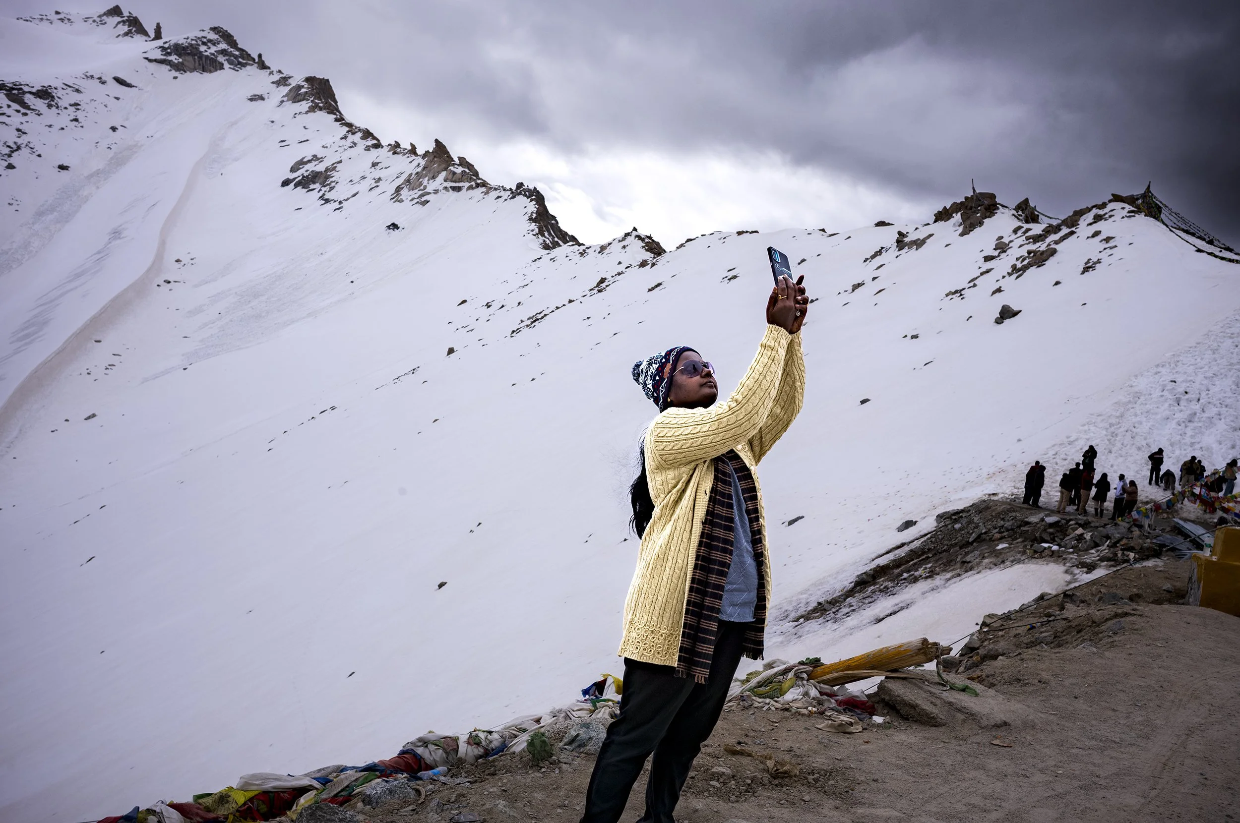 The selfie at the Khardung La pass at 5,602m