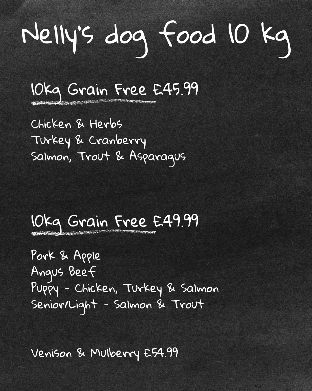 Nelly's dog food 10kg