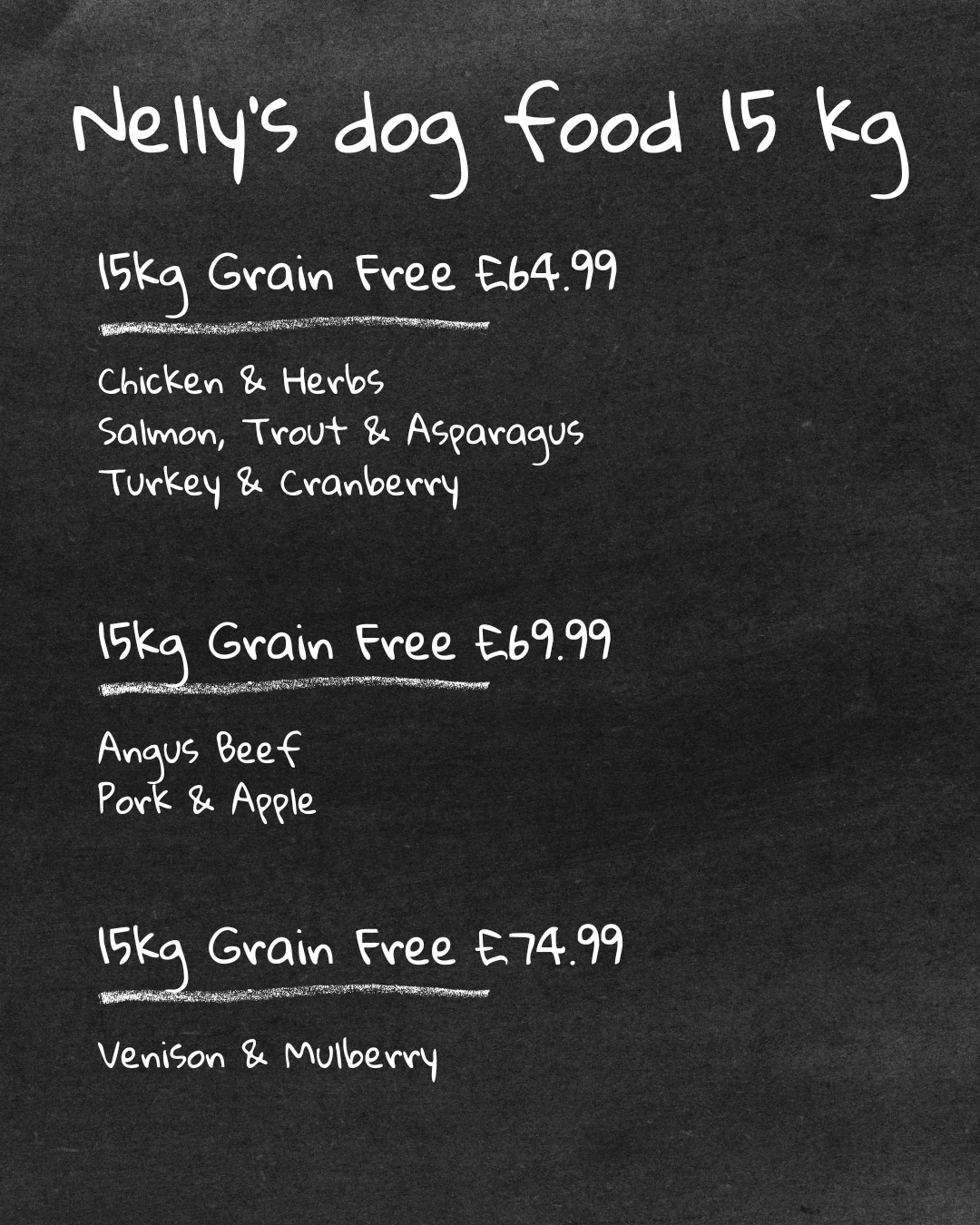 Nelly's dog food 15kg