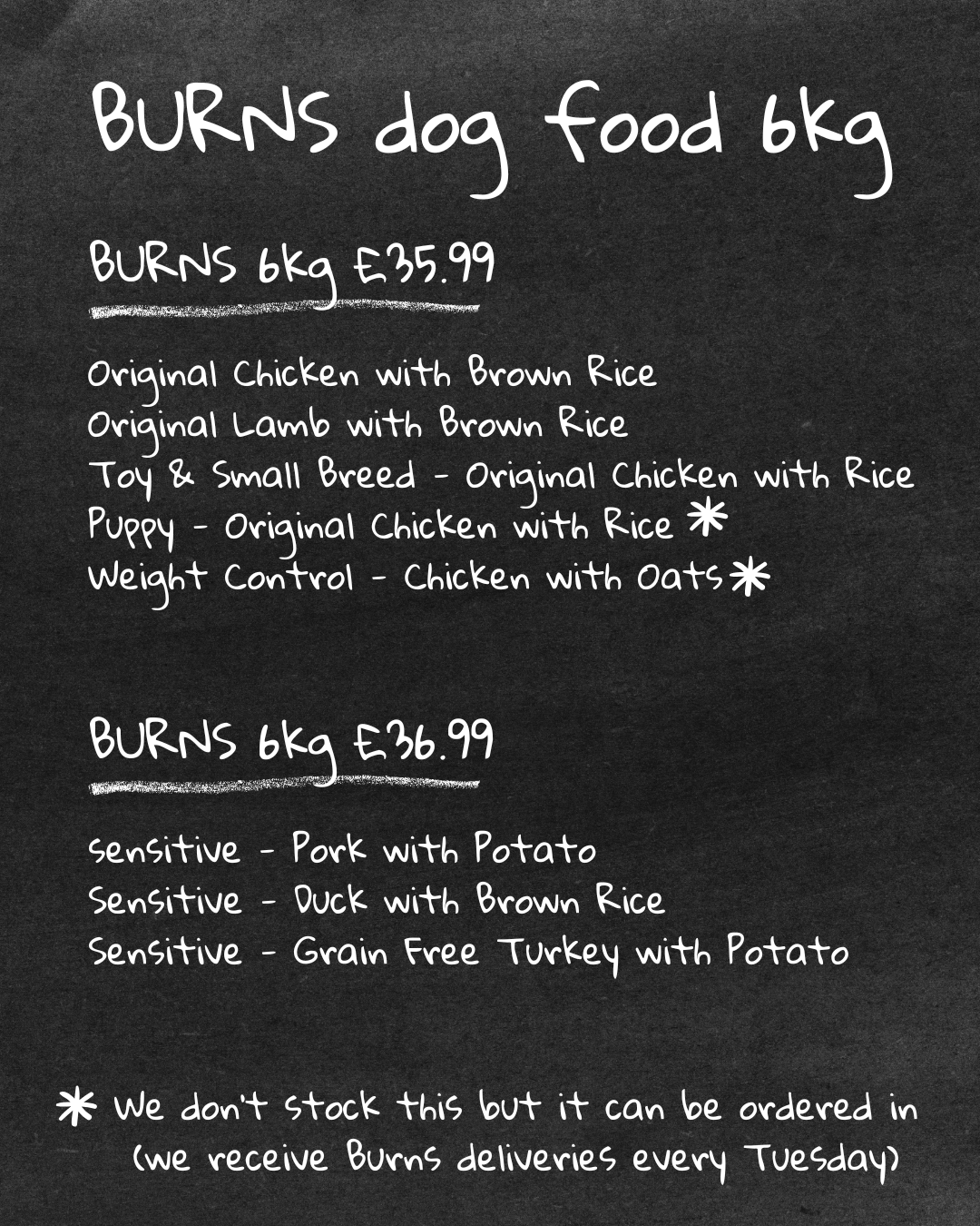 Burns 6kg dog food