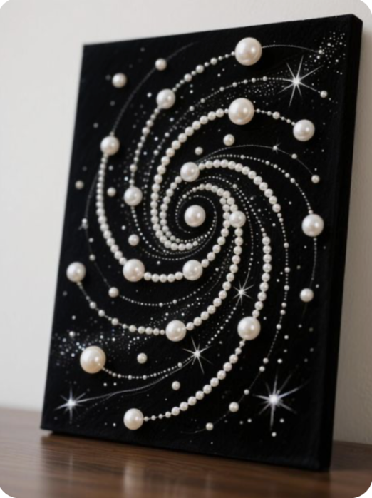 Textured Bead and Finer Canvas Art 