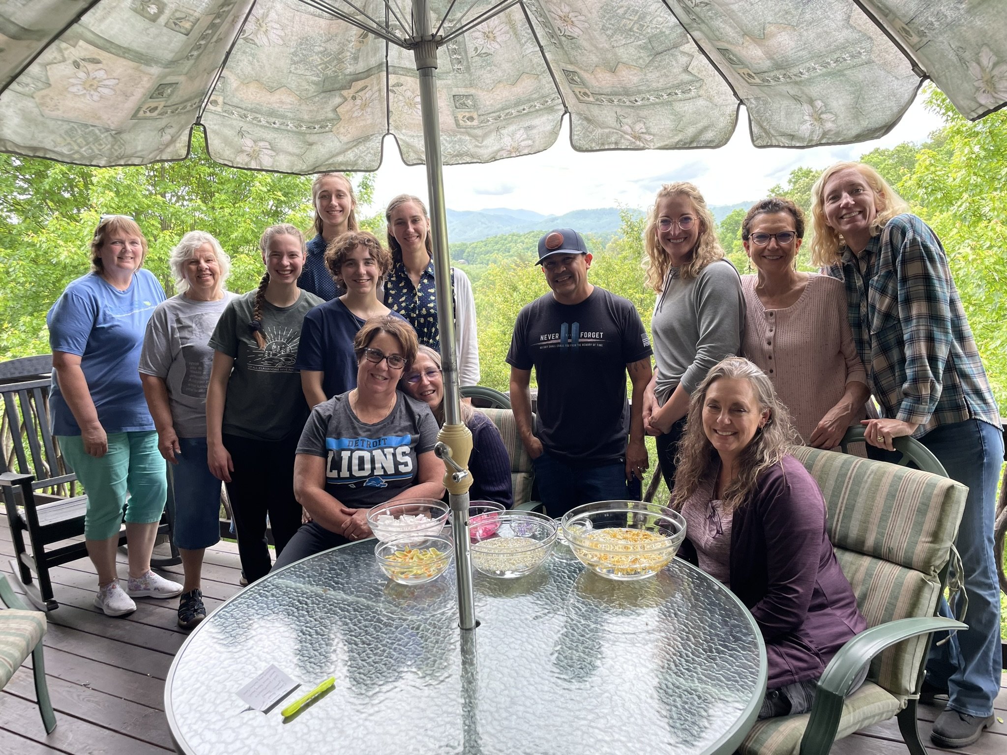 Participants gathered and connecting during the Herbal Bootcamp at the Brilliant Health Weekend Away.