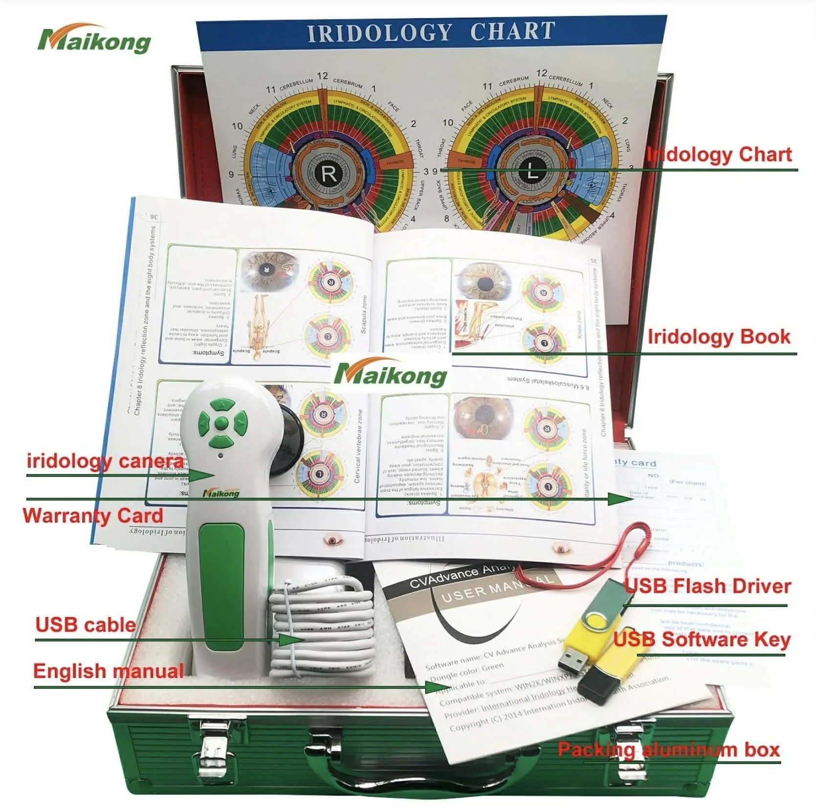 Iridology Camera 9822u What's Included.jfif