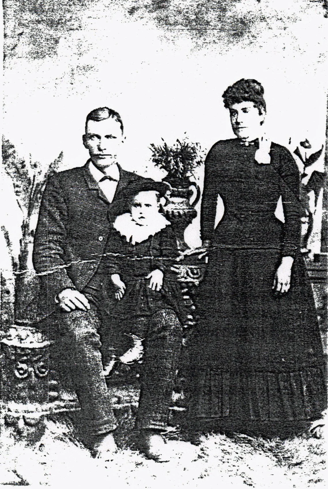 Ola N. Liljenquist with wife Anna Petrine Larsine and son Charles- My Family Online.jpg