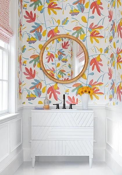 Wallpaper and fabric by Thibaut Design