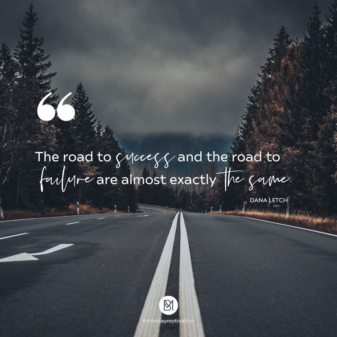 Just dropping some #MondayMotivation for anyone who needs it (myself included!) 🌟⁠
⁠
Remember, the road to success and failure often look alike - it's just a matter of the turns you take along the way. So instead of taking an hour to get there, it m