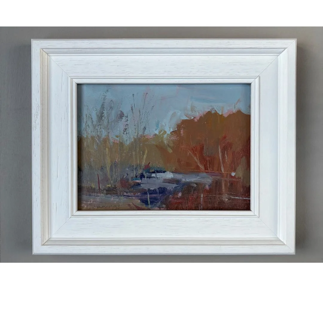 Warm Light on the Winter River framed square format.jpg