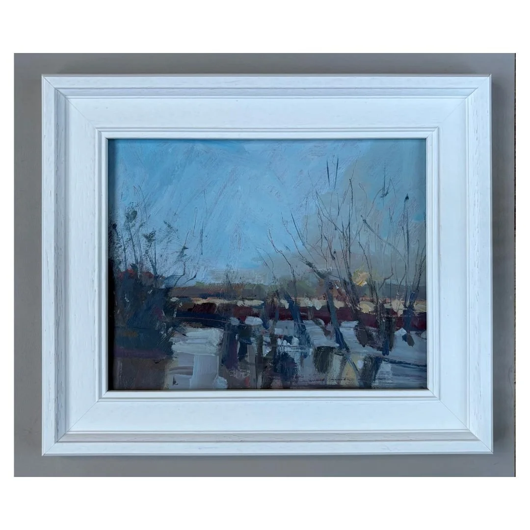 Winter River Sunrise framed square format.jpg