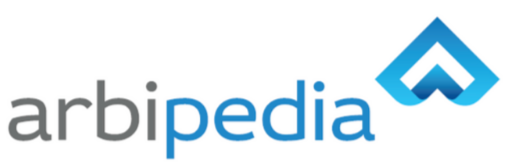 Logo do Arpipedia com texto e símbolo geométrico.