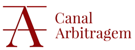 Logotipo do Canal Arbitragem com uma letra A estilizada e o nome ao lado.