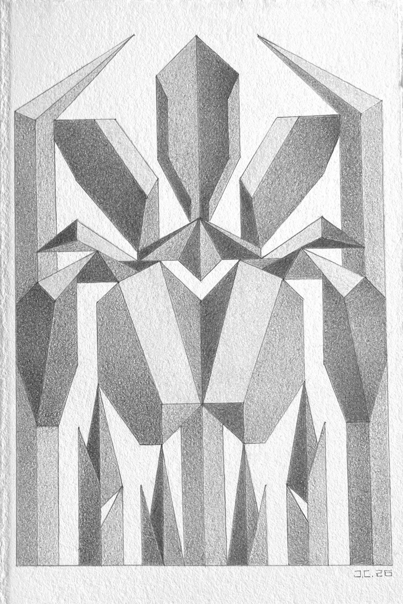 Siberian Iris: Graphite on 300lb Hot Press Paper- 4”x6”- 2026