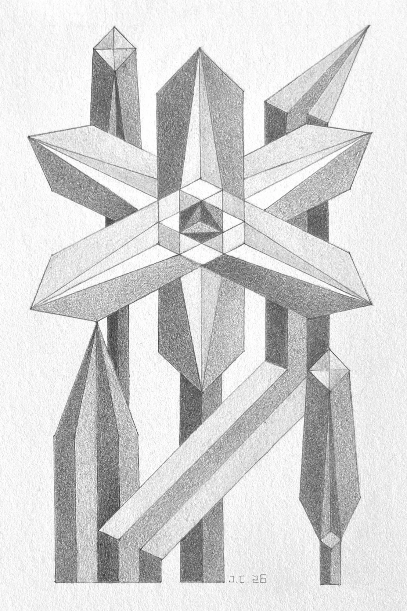 Day Lily: Graphite on 300lb Hot Press Paper- 4”x6”- 2026