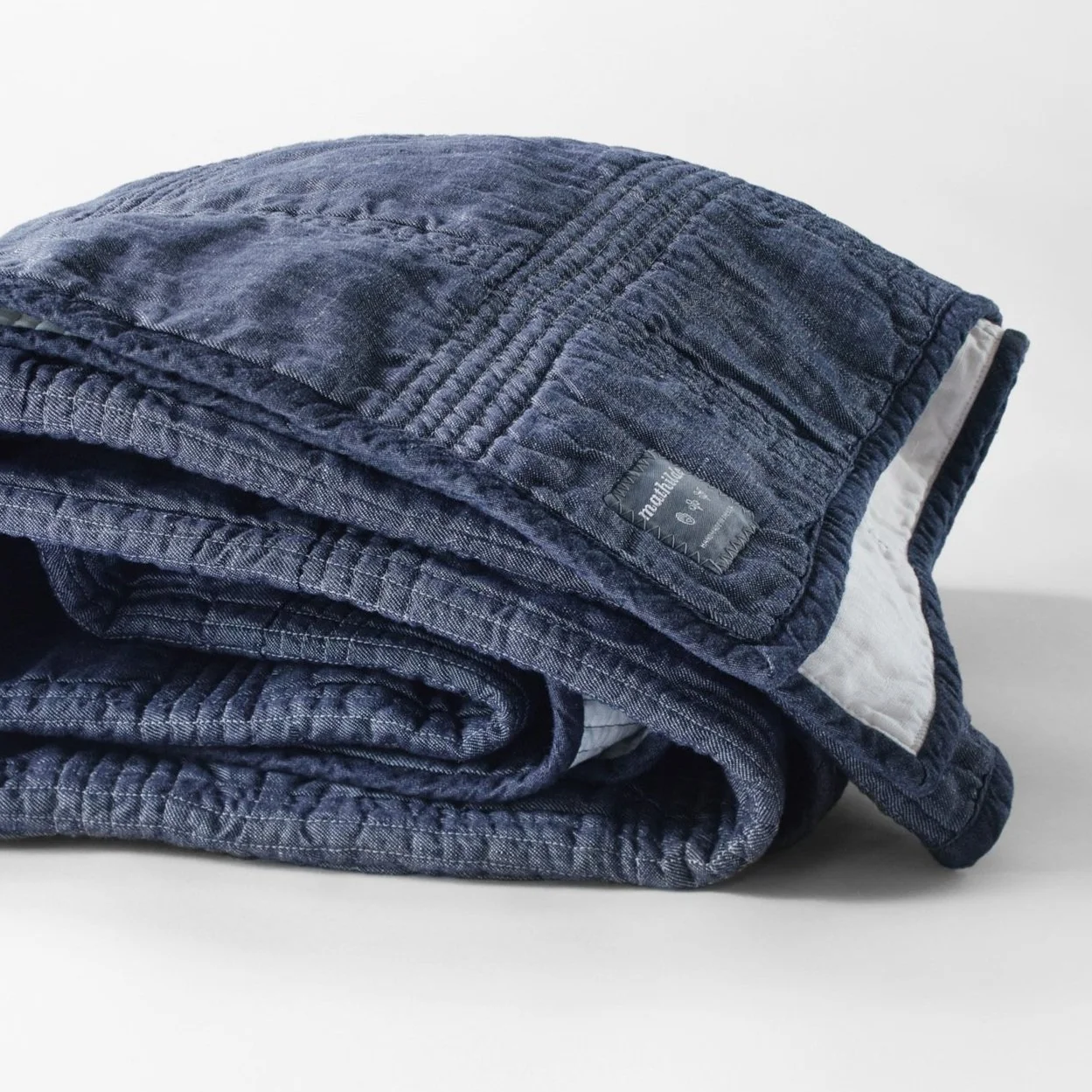 Indigo Blue Indigo Gravity Blanket Westerly Indigo/Off White Throw