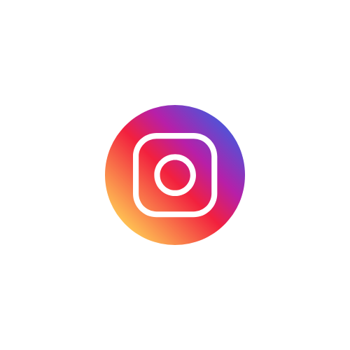 Instagram logo with a multicolored gradient background.